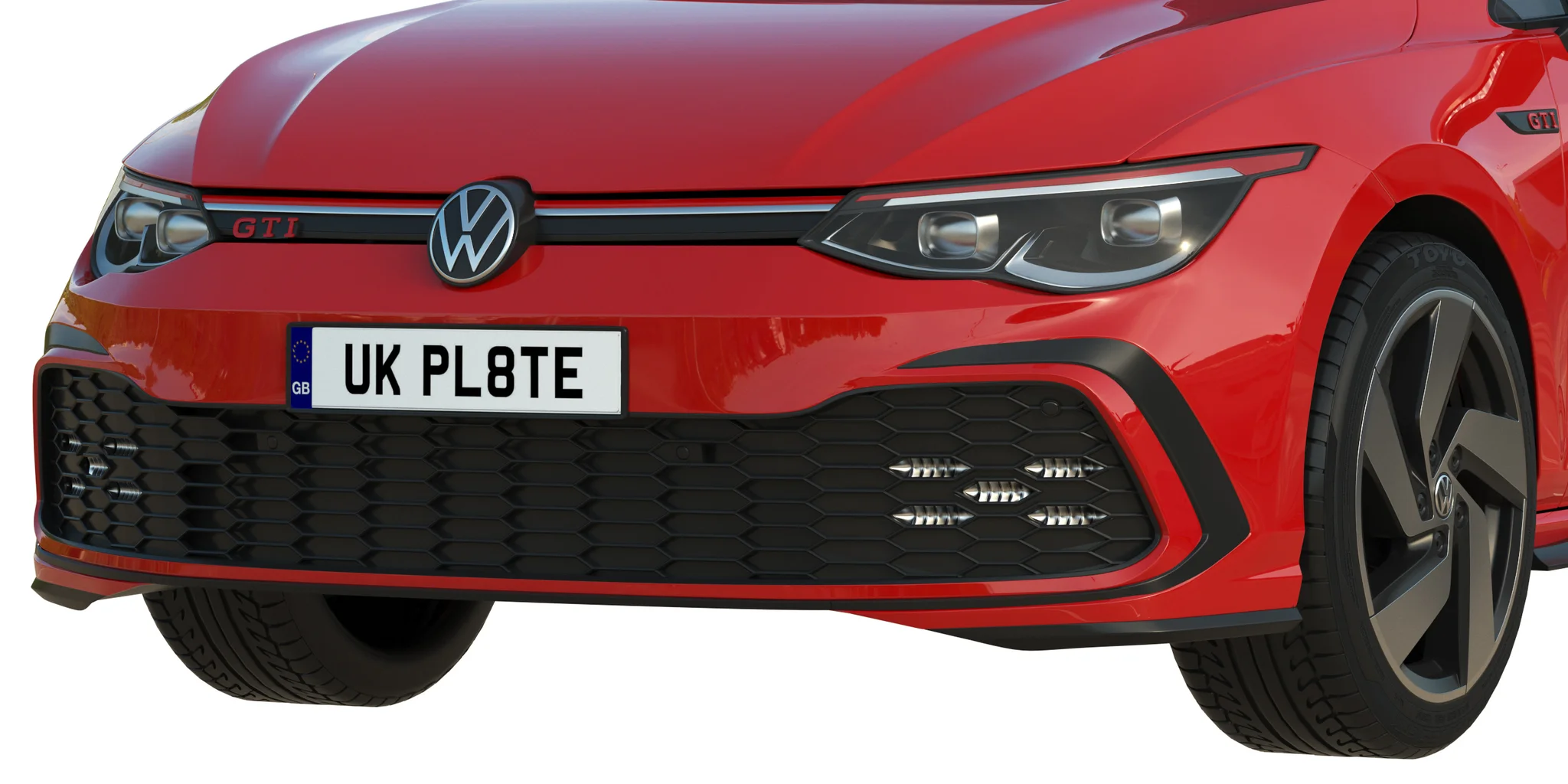 Volkswagen Golf 8 Gti, 3D model preview 4
