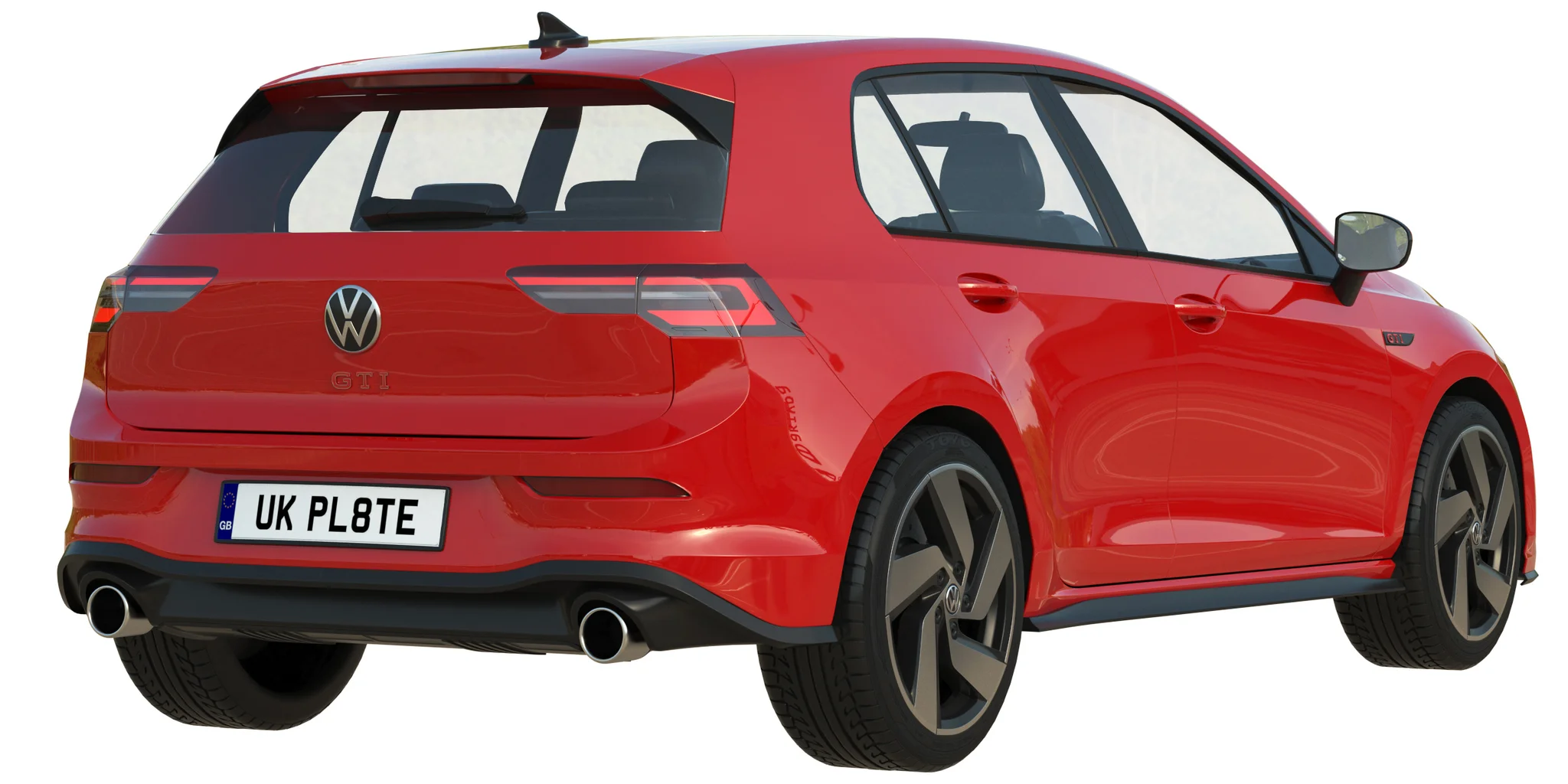 Volkswagen Golf 8 Gti, 3D model preview 9