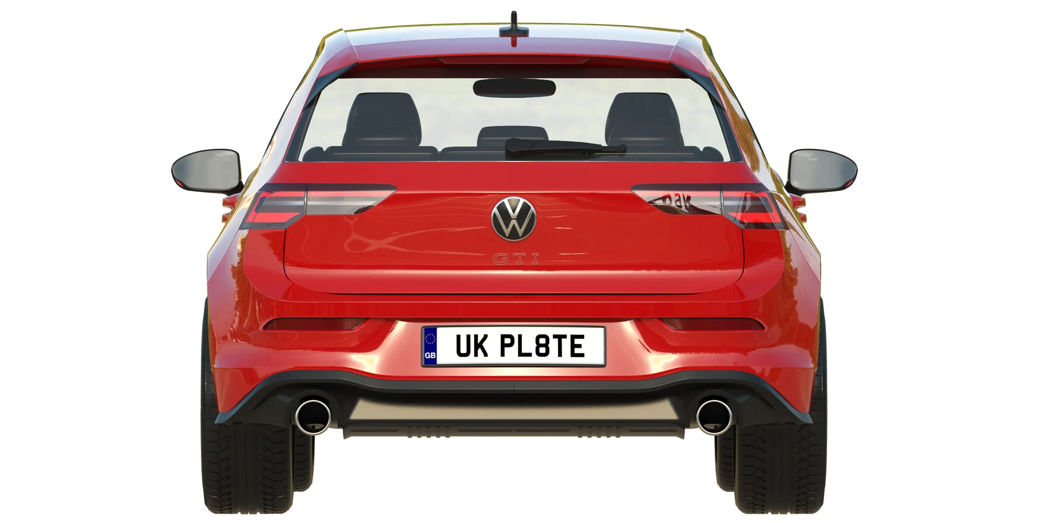 Volkswagen Golf 8 Gti, 3D model preview 11