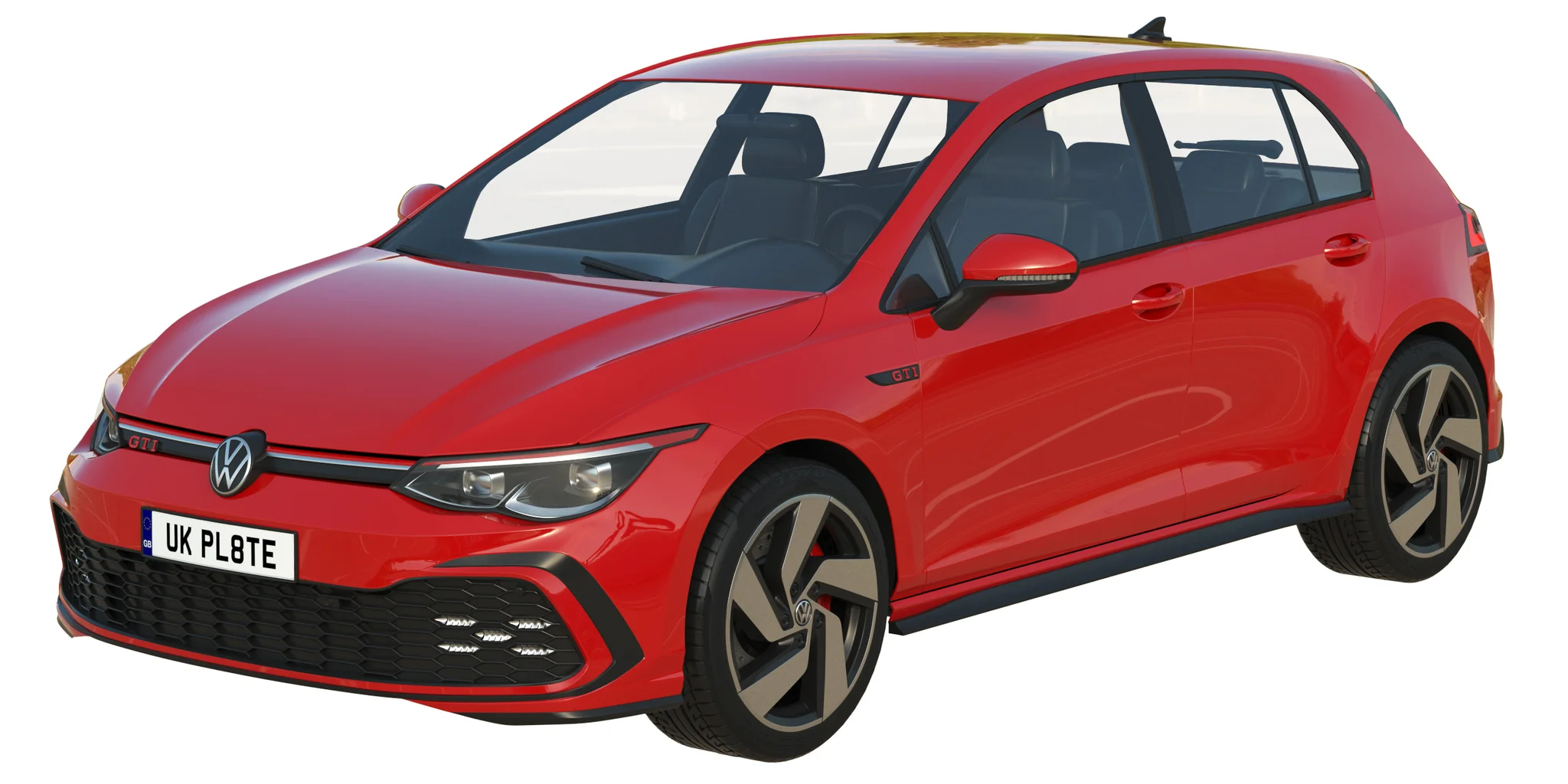 Volkswagen Golf 8 Gti, 3D model preview 13