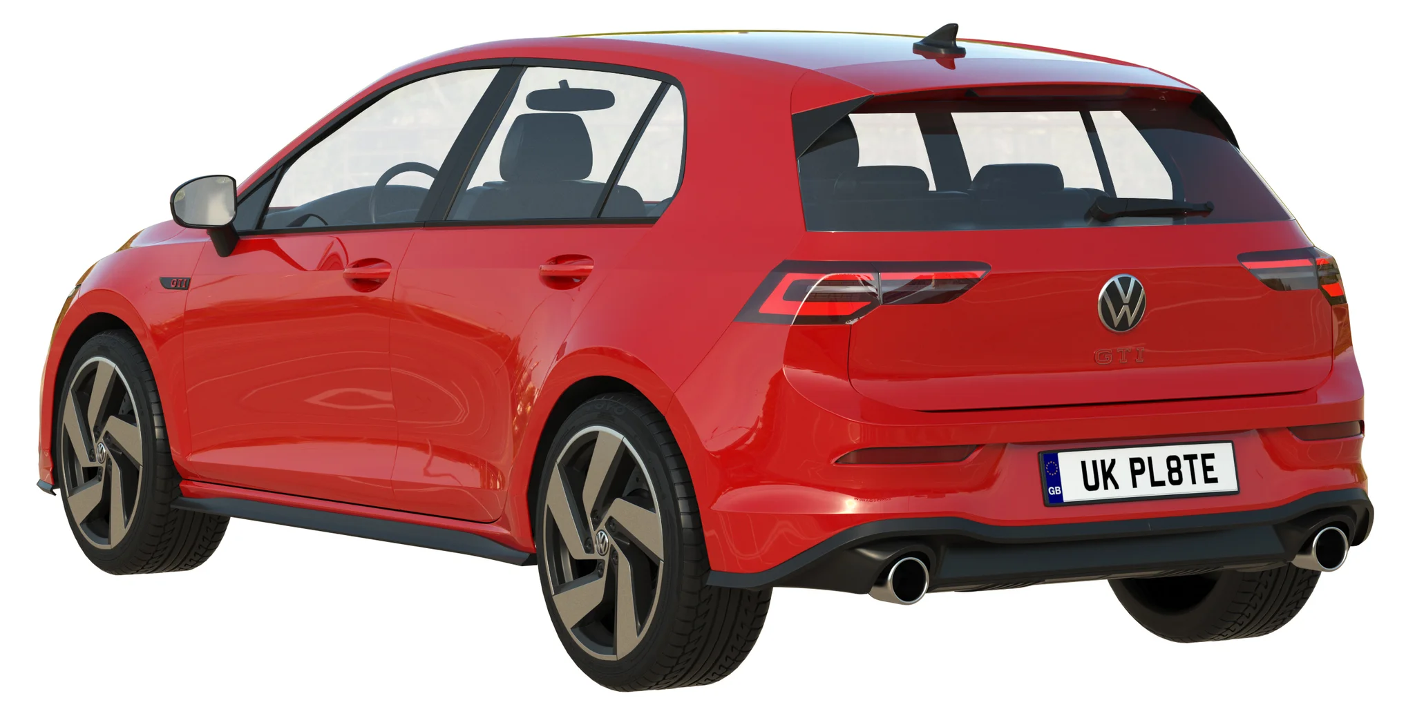 Volkswagen Golf 8 Gti, 3D model preview 23