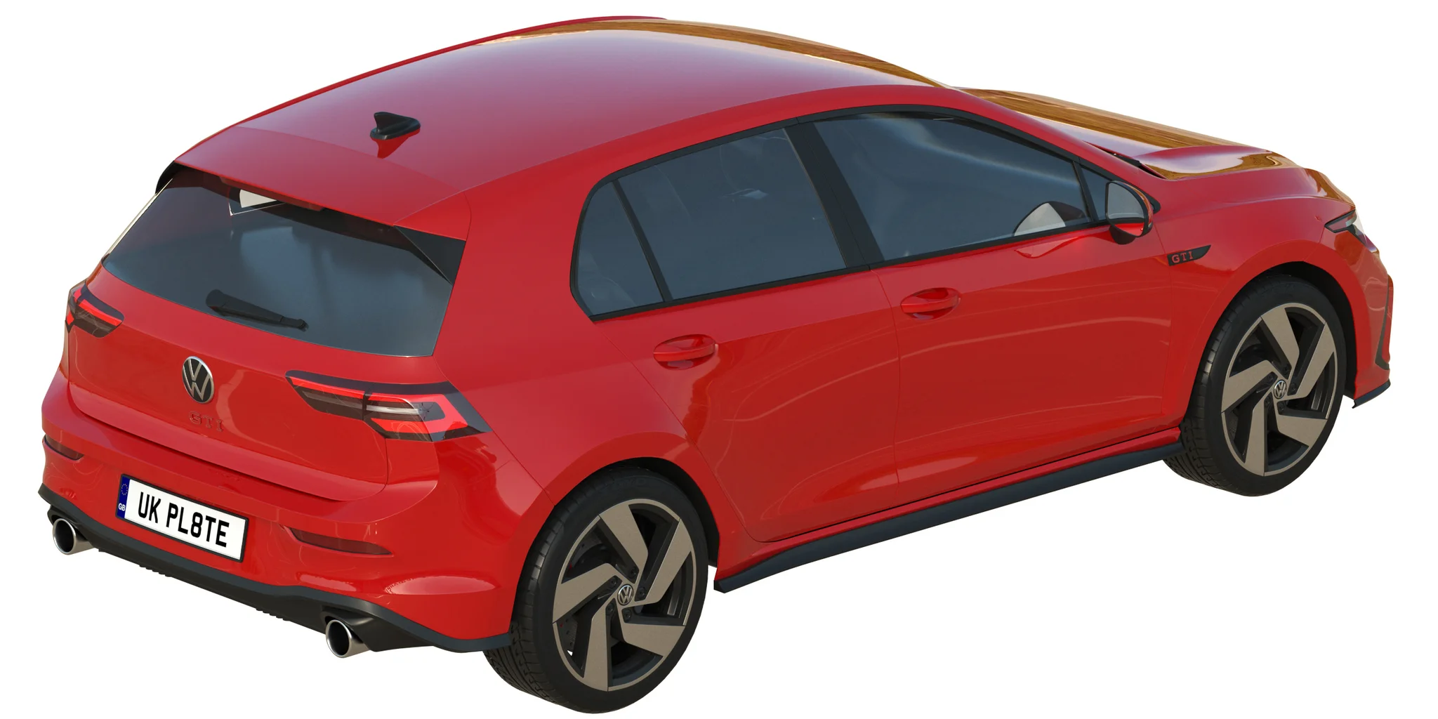 Volkswagen Golf 8 Gti, 3D model preview 36