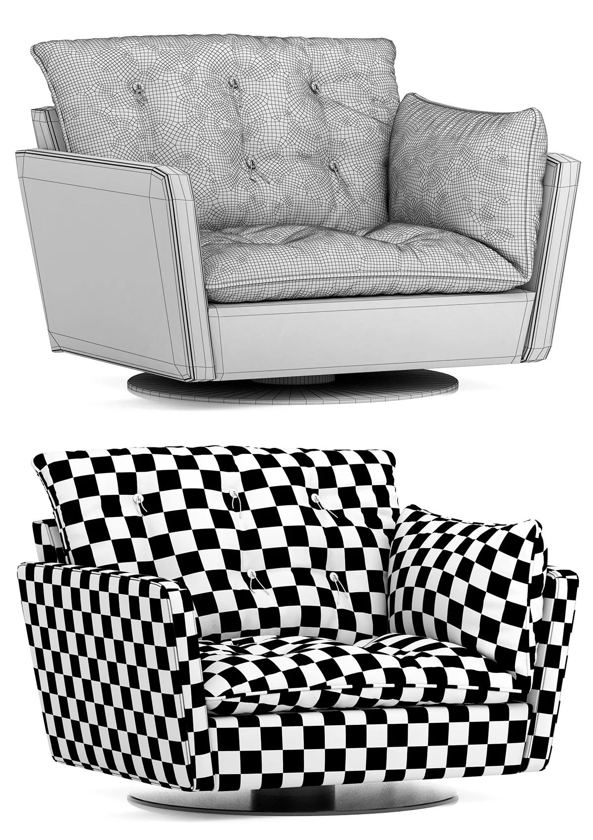 Baxter SORRENTO Armchair — 3D model preview 10