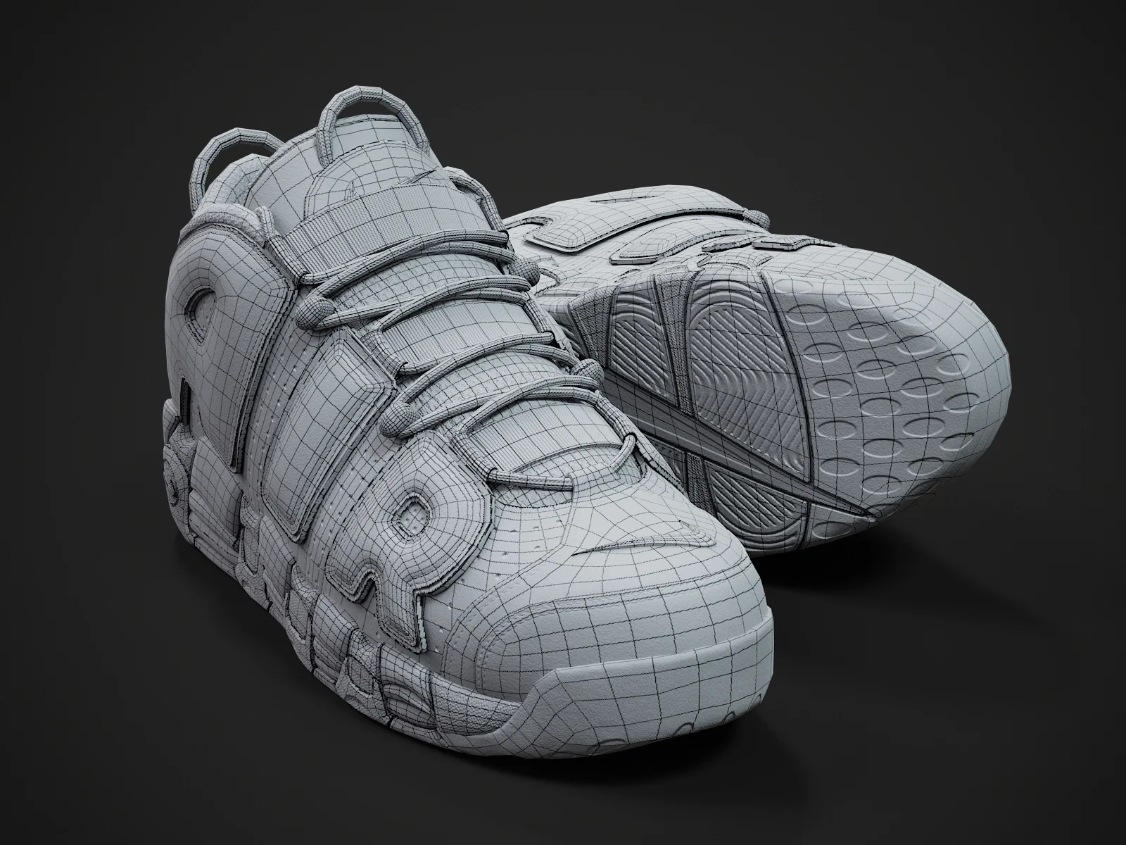 Nike Air More Uptempo96 2, 3D model preview 11