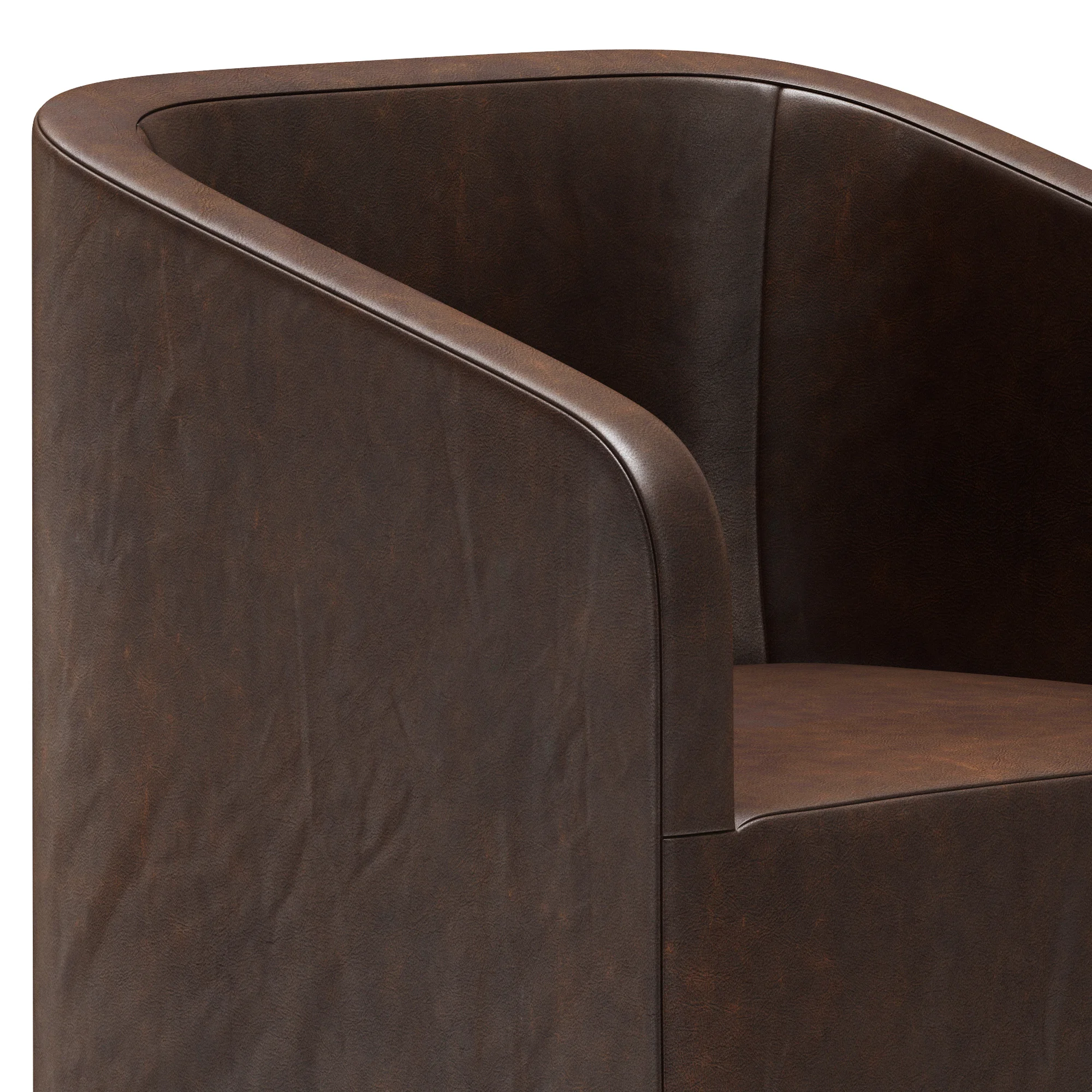 Restoration Hardware Ellison Barrelback Slope Armchair — 3D model preview 3