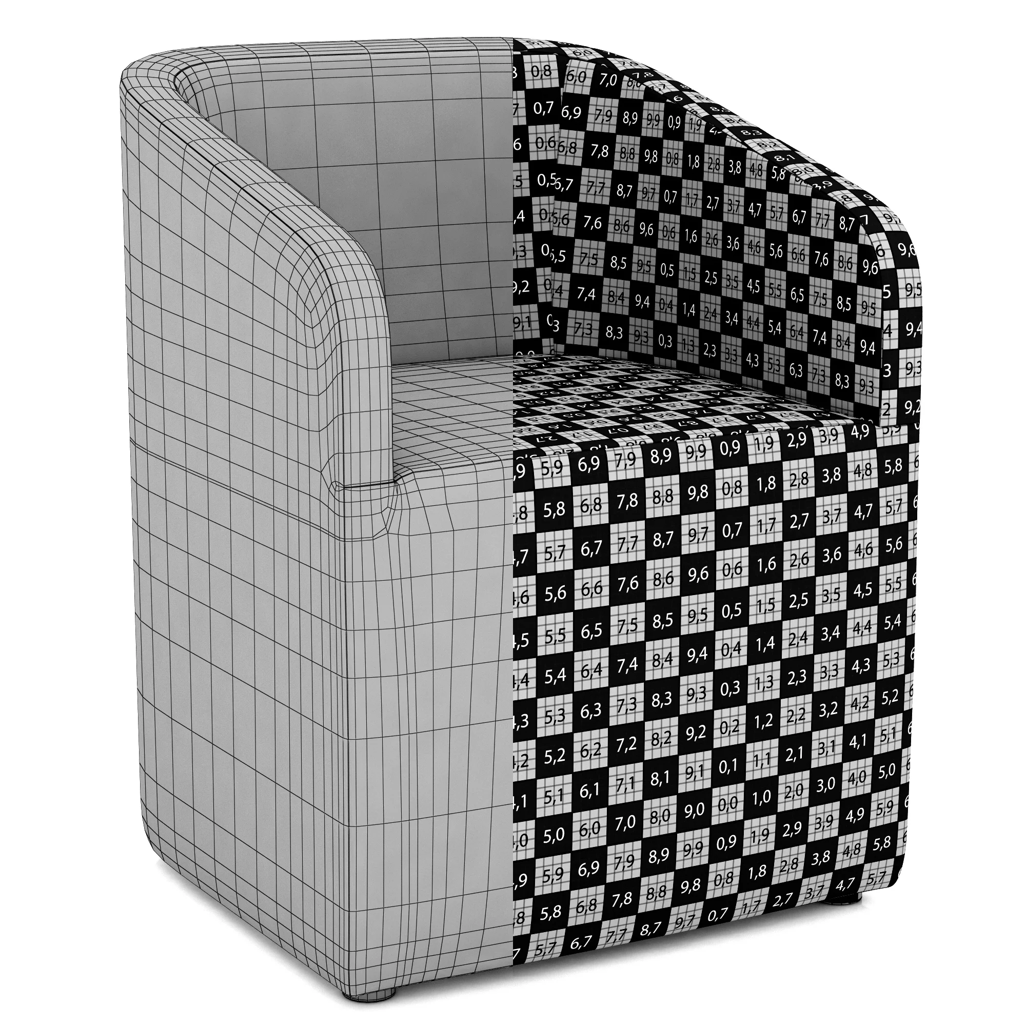 Restoration Hardware Ellison Barrelback Slope Armchair — 3D model preview 8