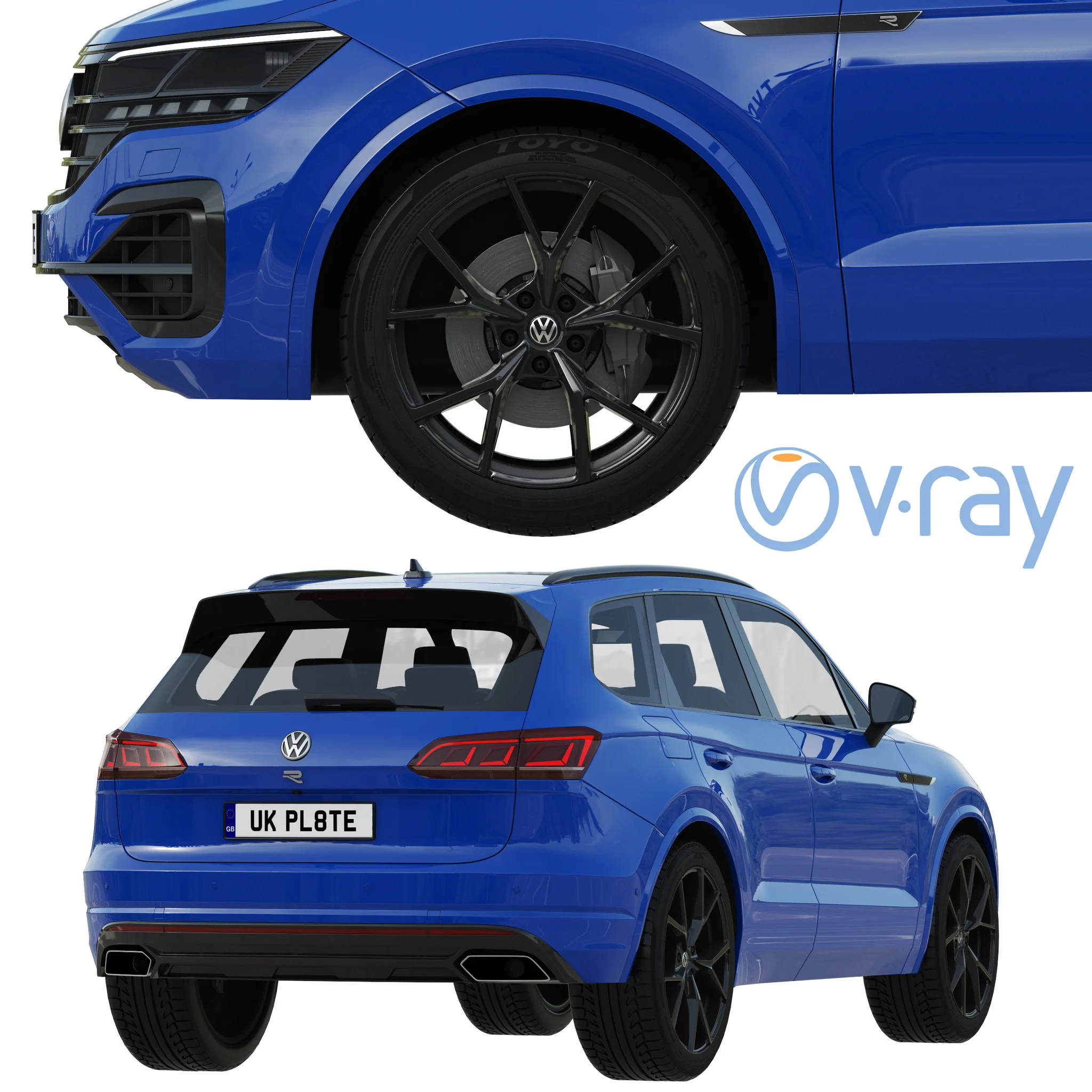 Volkswagen Touareg R, 3D model preview 4