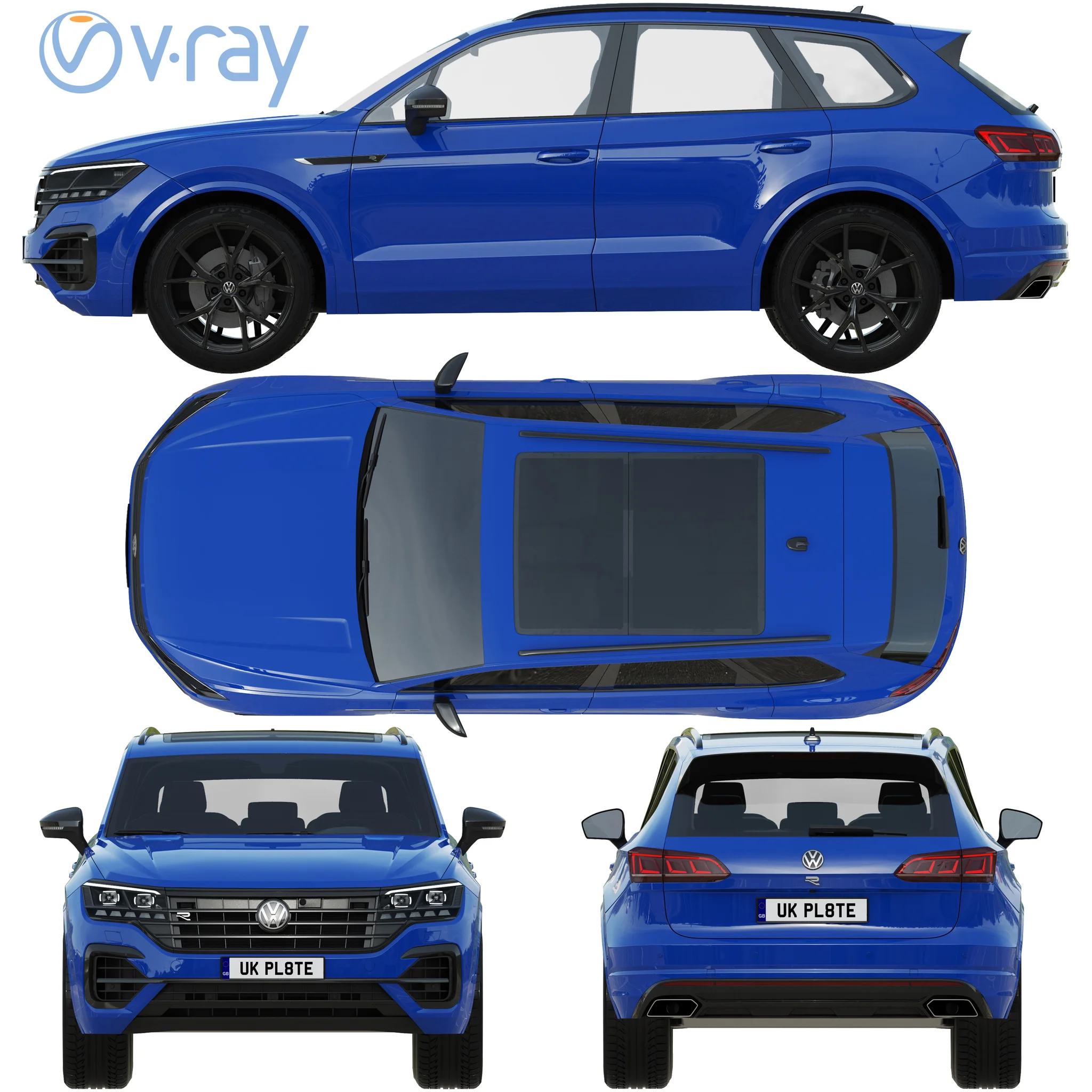 Volkswagen Touareg R, 3D model preview 30
