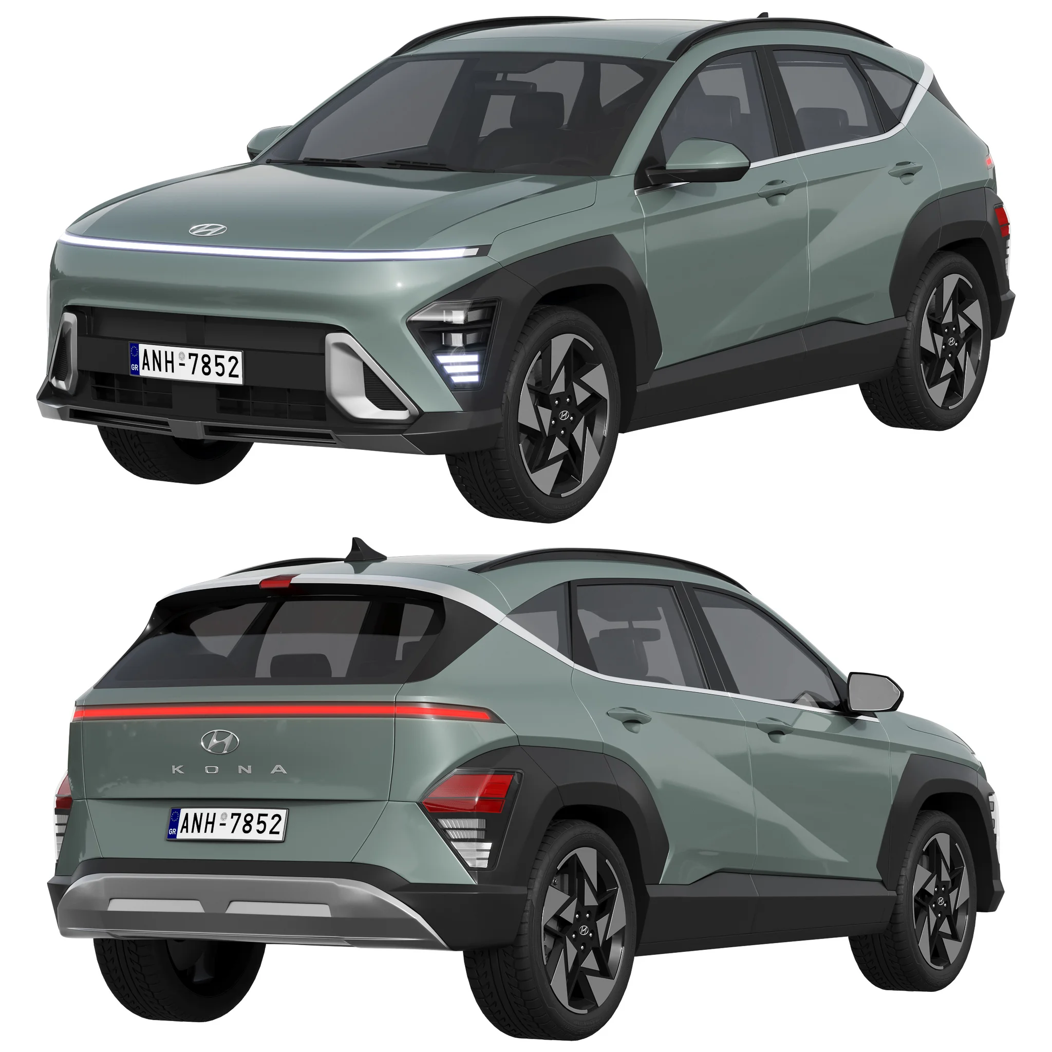 Hyundai Kona 2024, 3D model preview 7