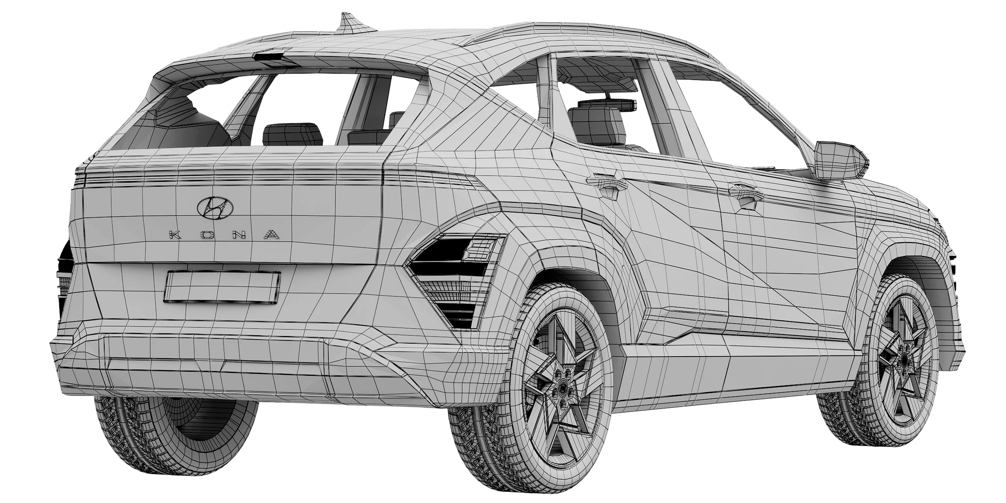 Hyundai Kona 2024, 3D model preview 8