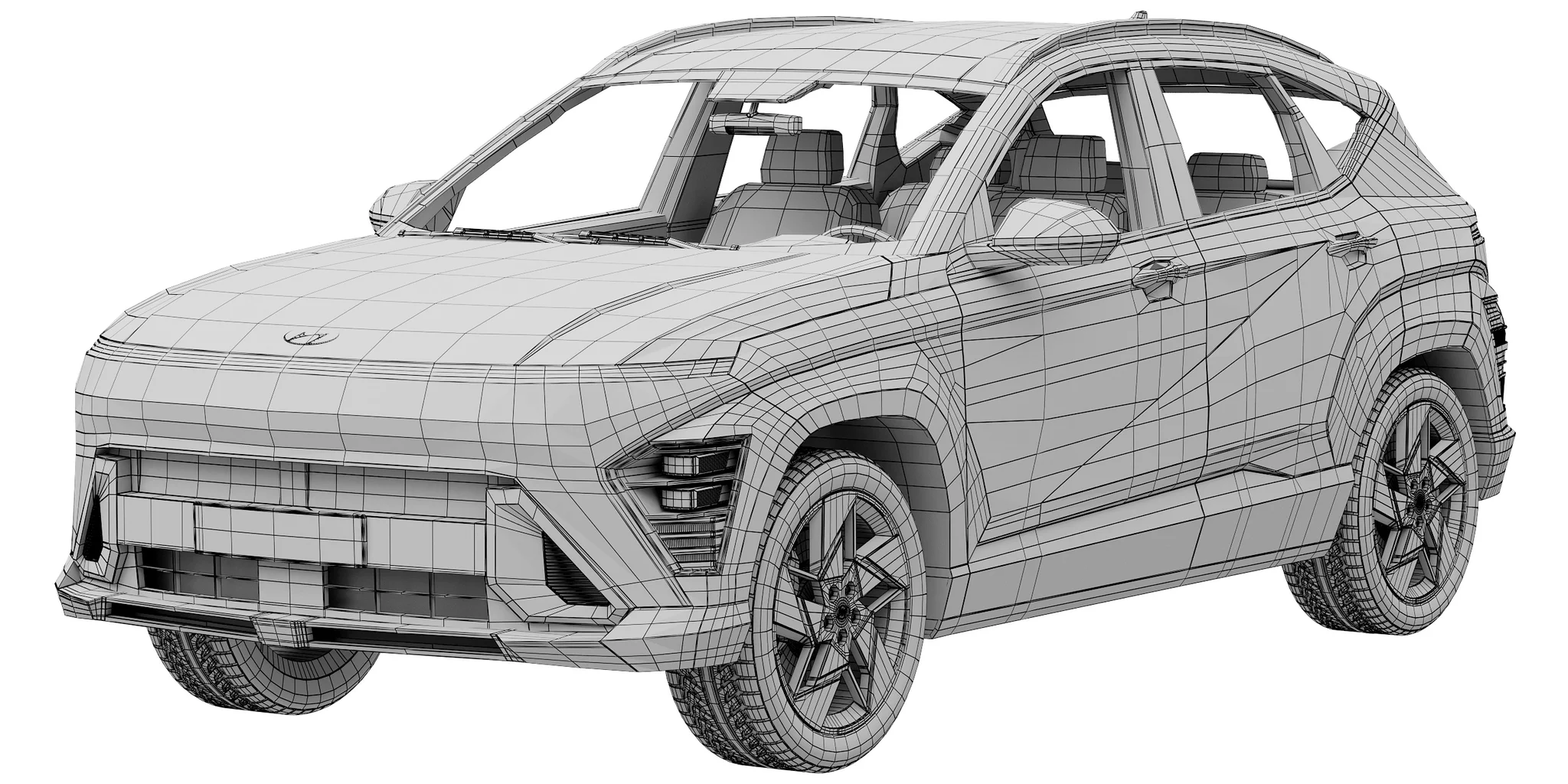 Hyundai Kona 2024, 3D model preview 12