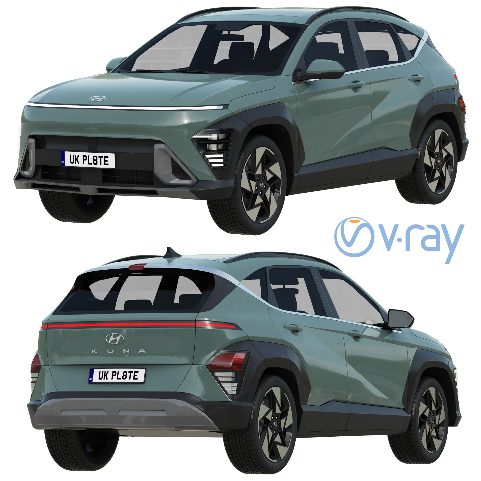 Hyundai Kona 2024, 3D model preview 14