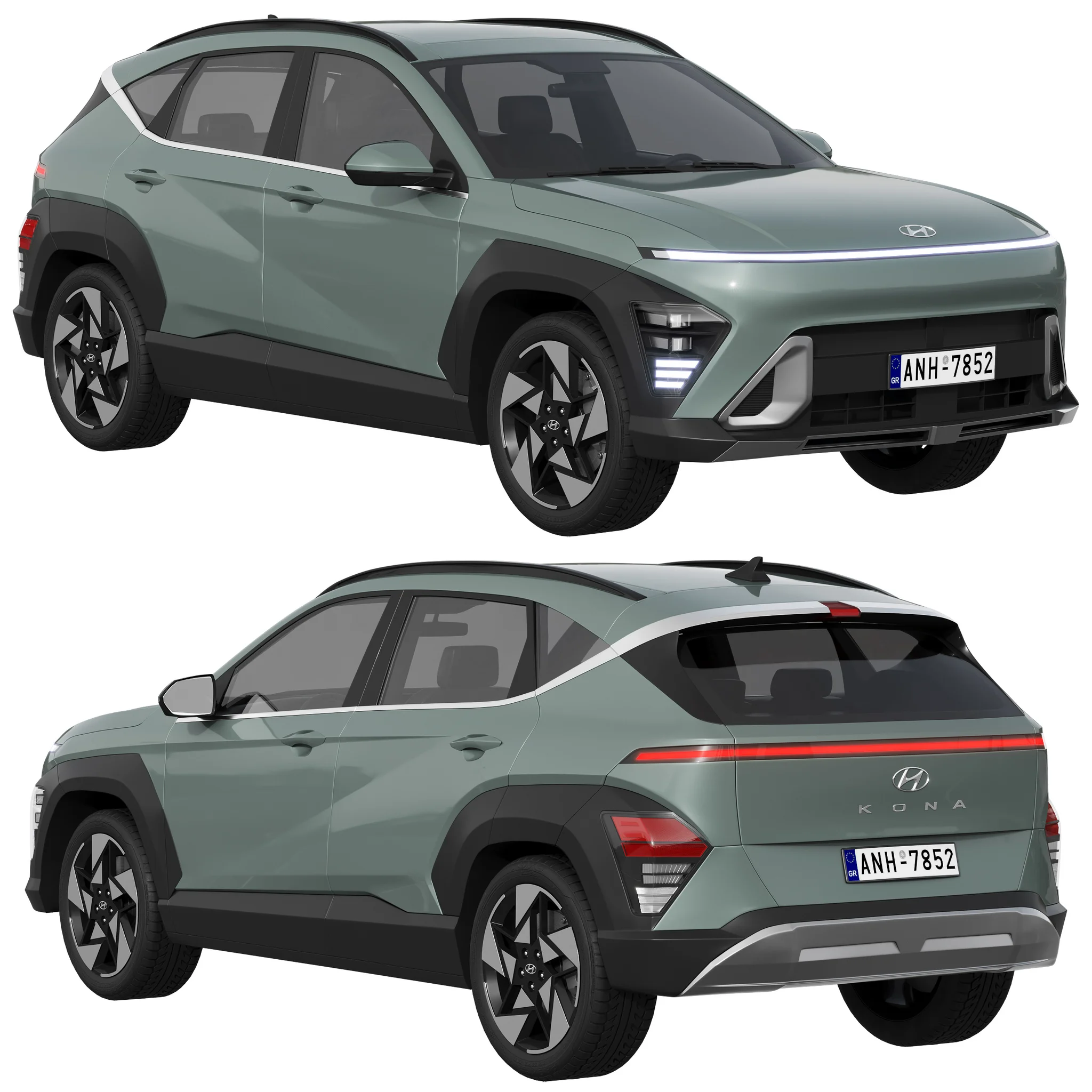 Hyundai Kona 2024, 3D model preview 16
