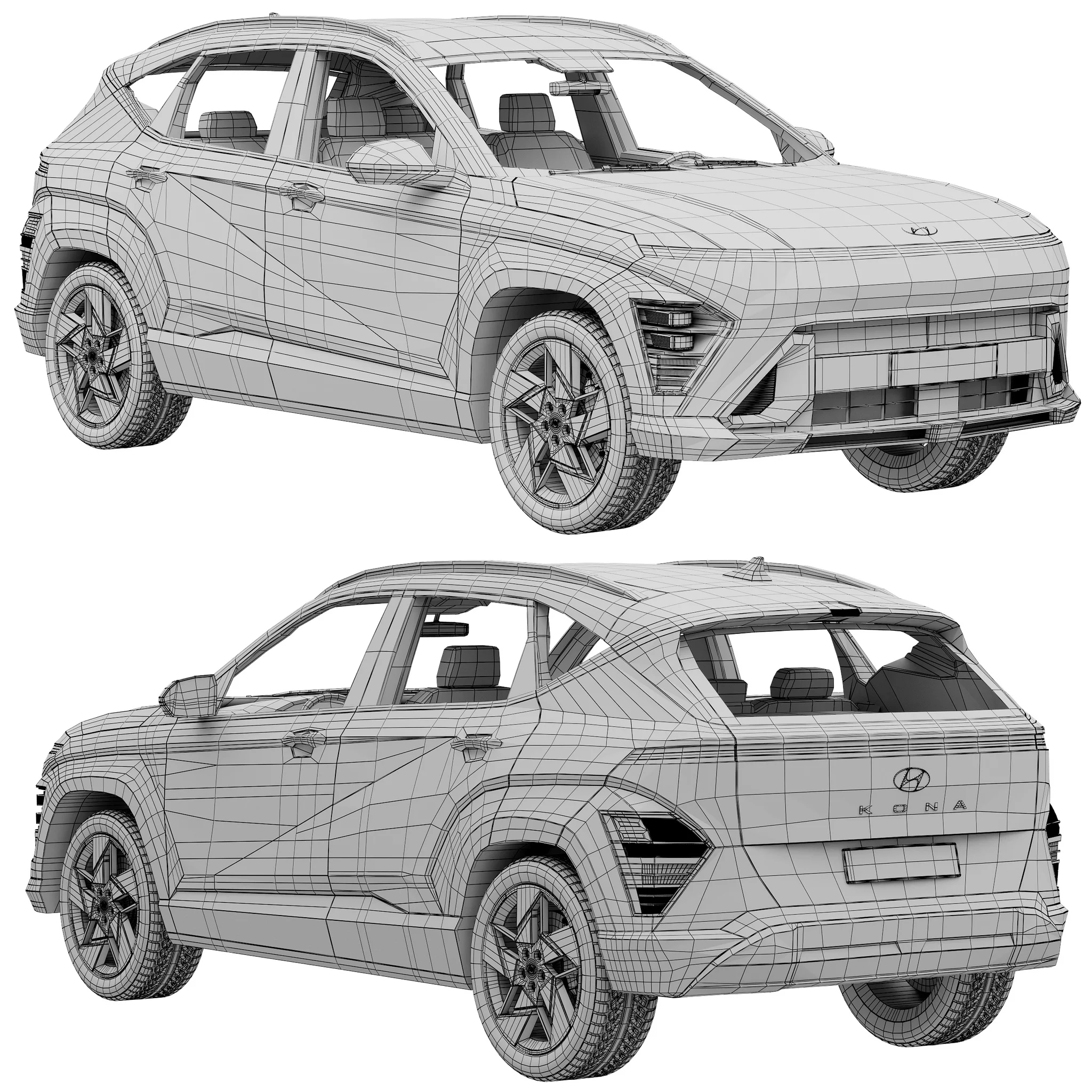 Hyundai Kona 2024, 3D model preview 18
