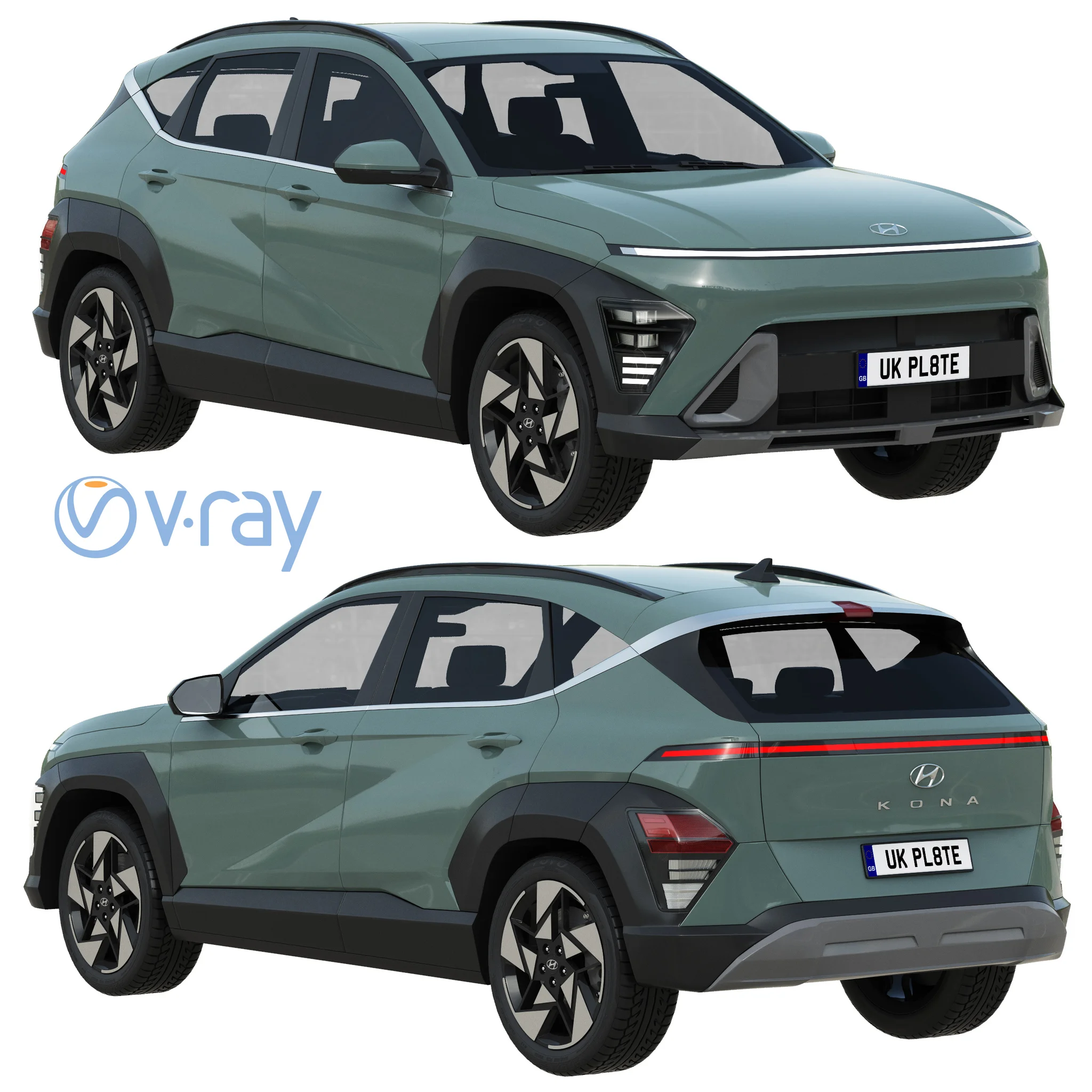 Hyundai Kona 2024, 3D model preview 20