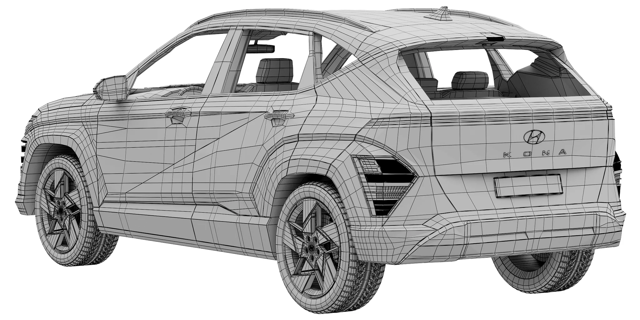 Hyundai Kona 2024, 3D model preview 23