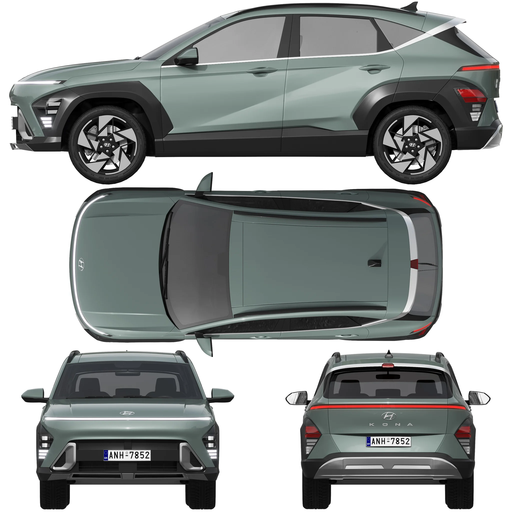 Hyundai Kona 2024, 3D model preview 28