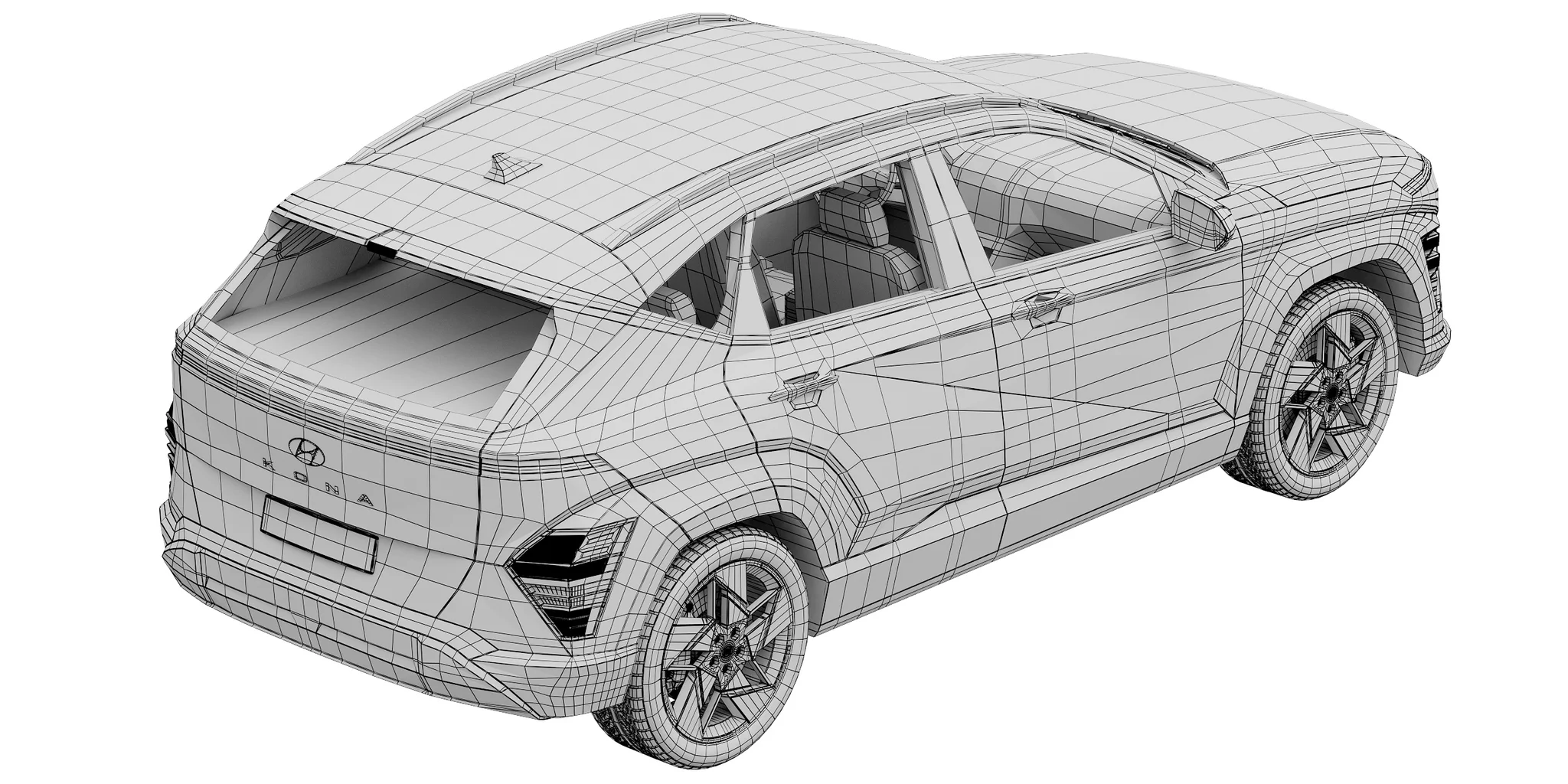 Hyundai Kona 2024, 3D model preview 36