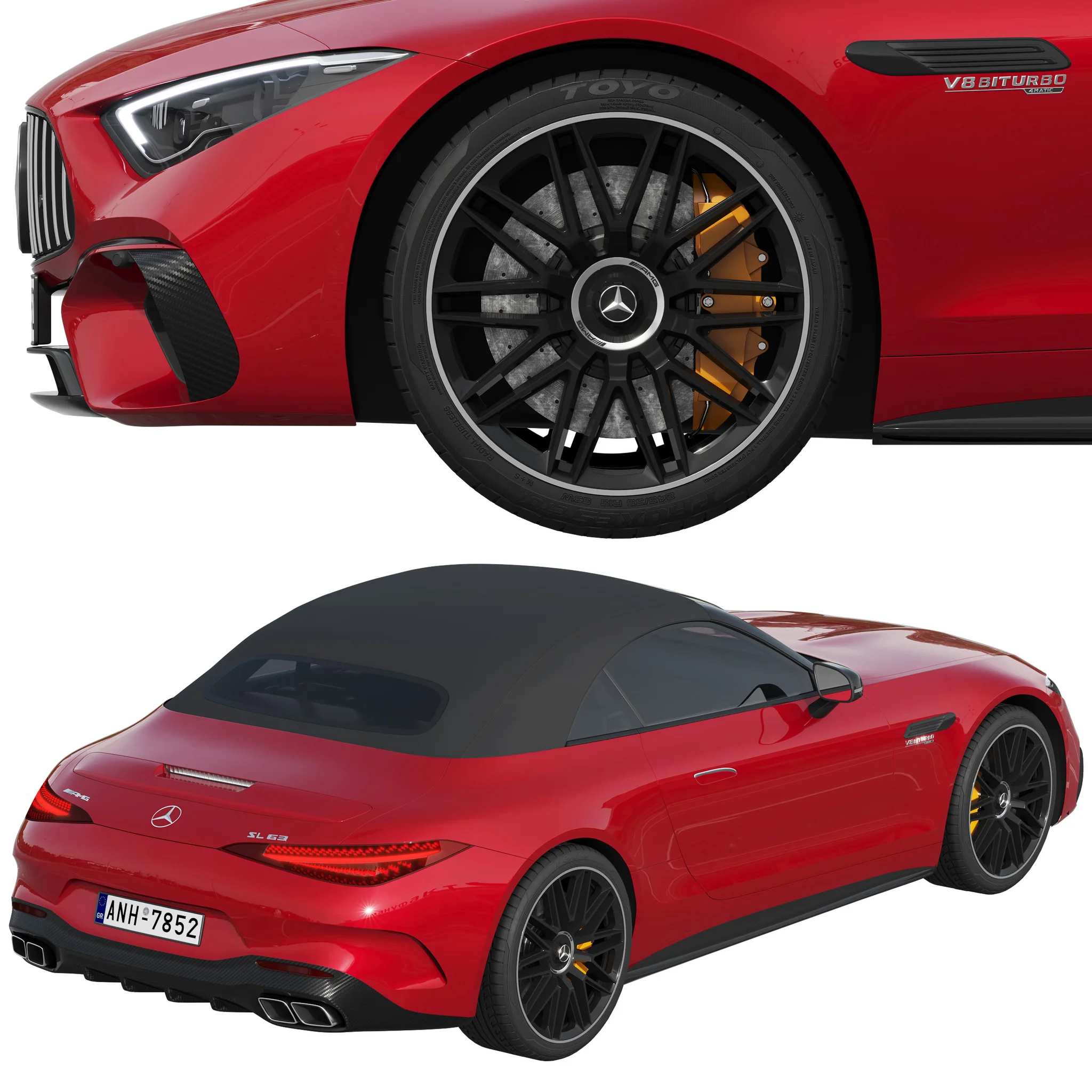 Mercedes Benz SL 63 AMG, 3D model preview 2