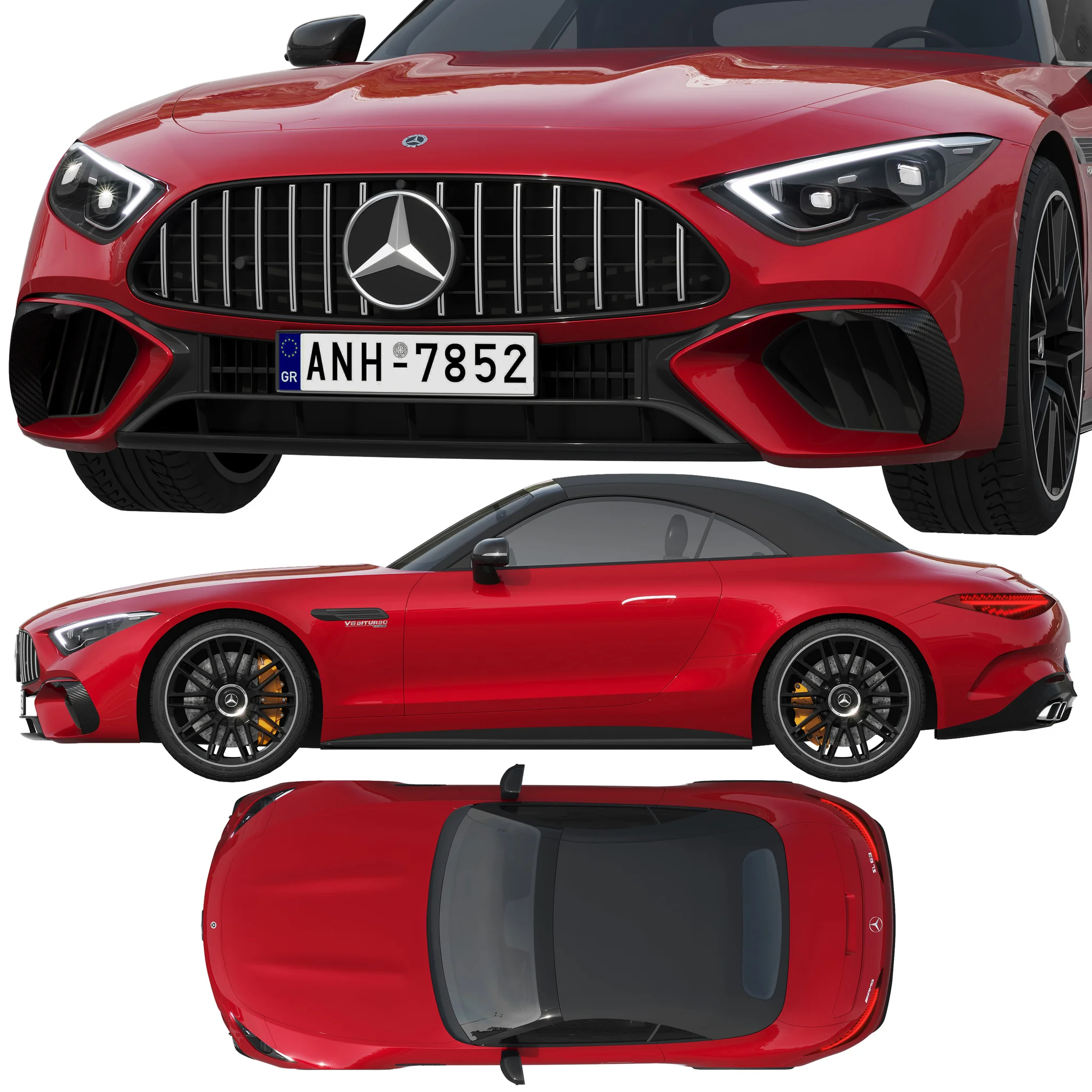 Mercedes Benz SL 63 AMG, 3D model preview 6