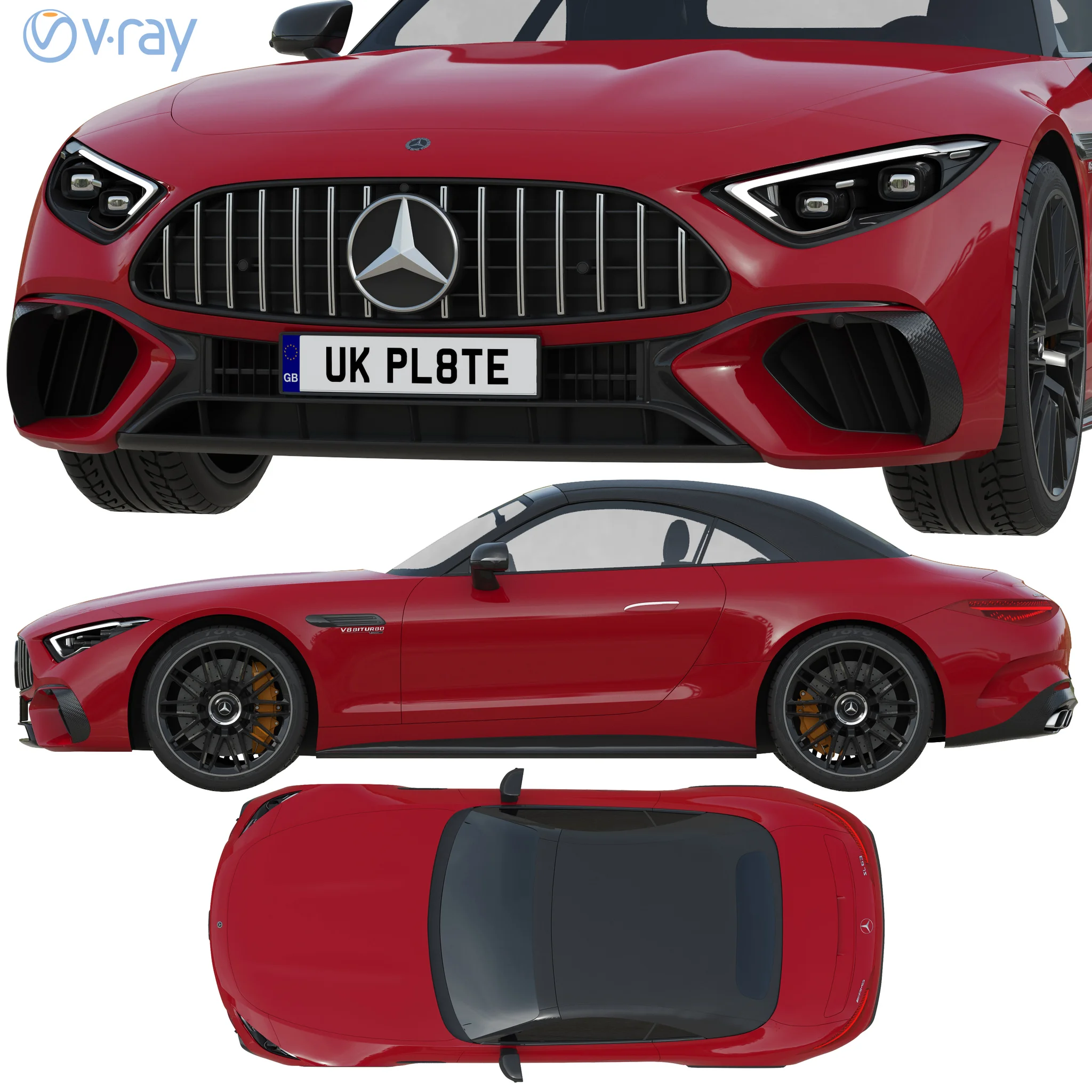 Mercedes Benz SL 63 AMG, 3D model preview 8
