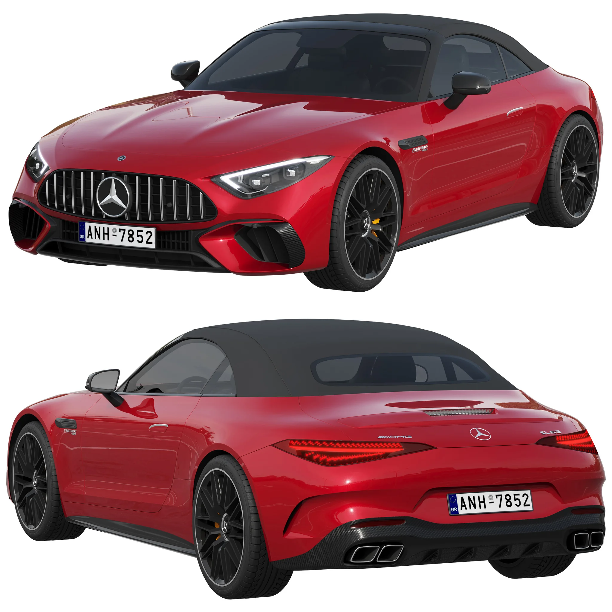 Mercedes Benz SL 63 AMG, 3D model preview 10