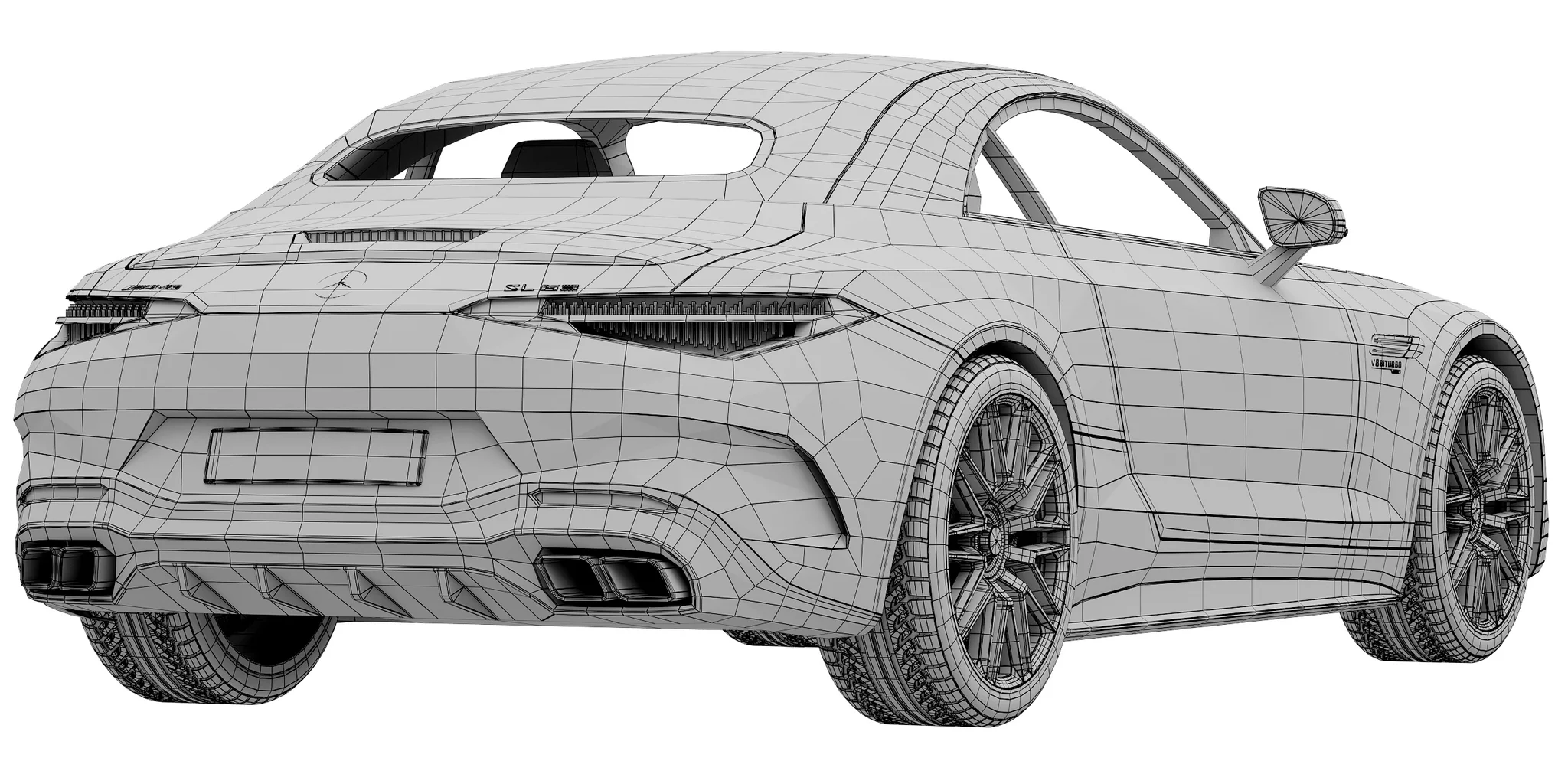 Mercedes Benz SL 63 AMG, 3D model preview 11