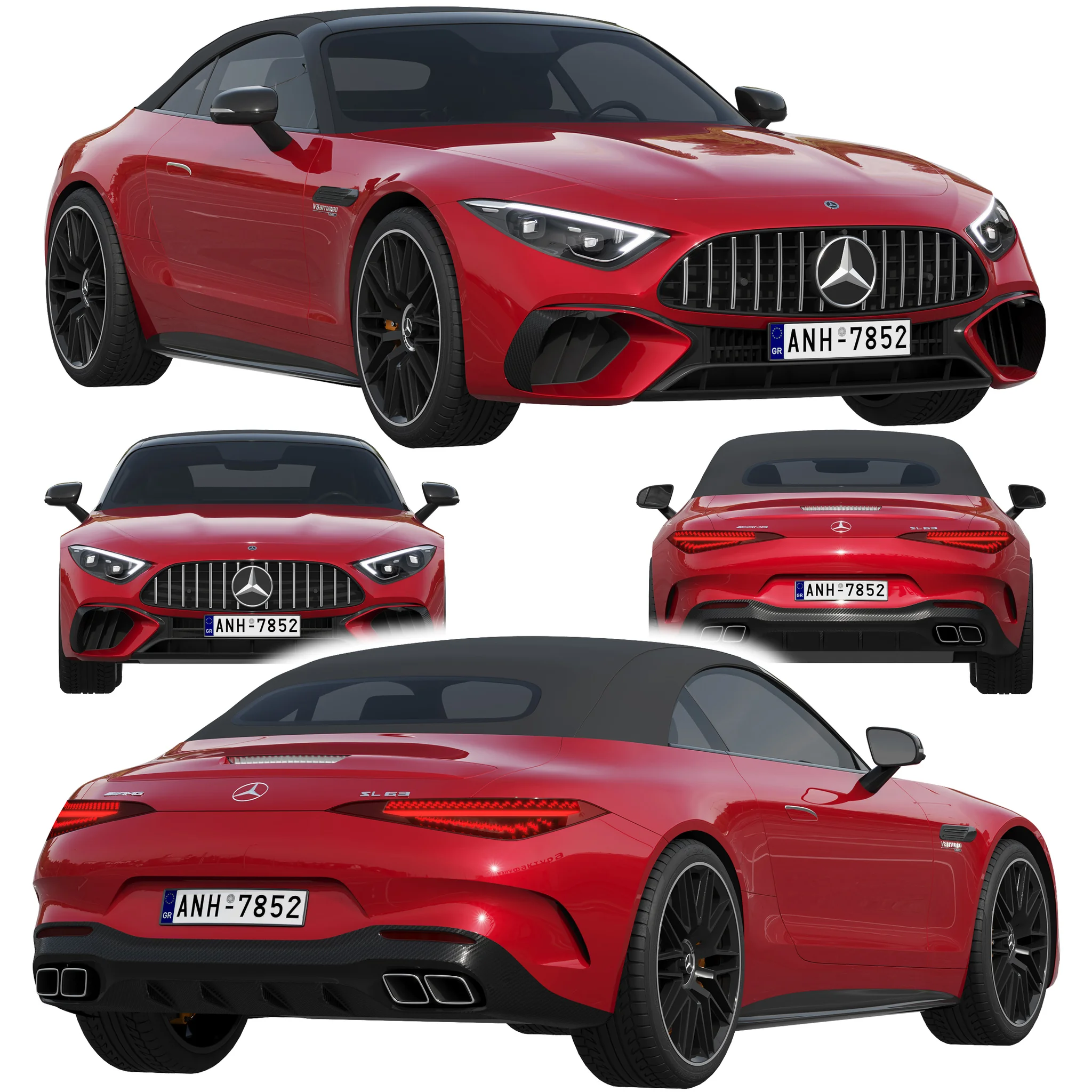 Mercedes Benz SL 63 AMG, 3D model preview 19