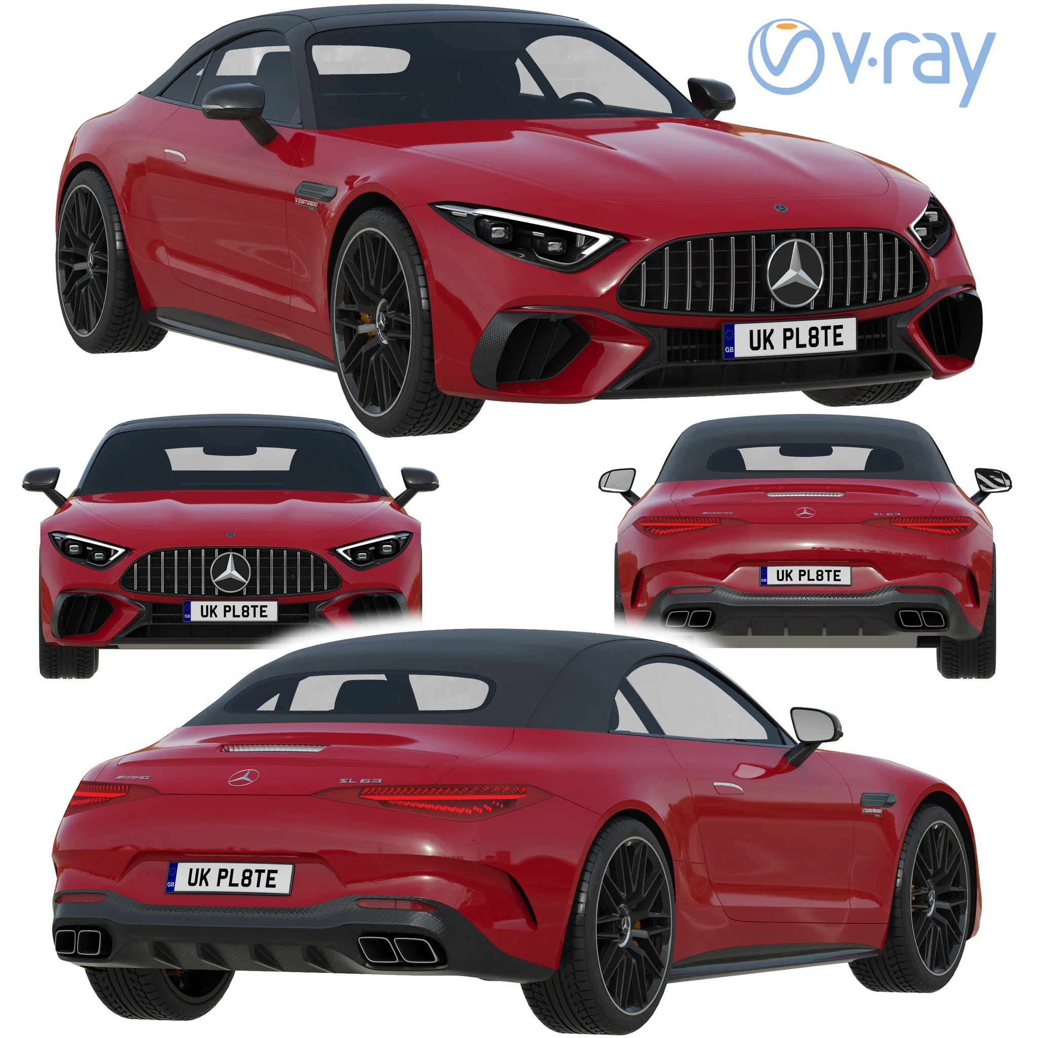 Mercedes Benz SL 63 AMG, 3D model preview 23