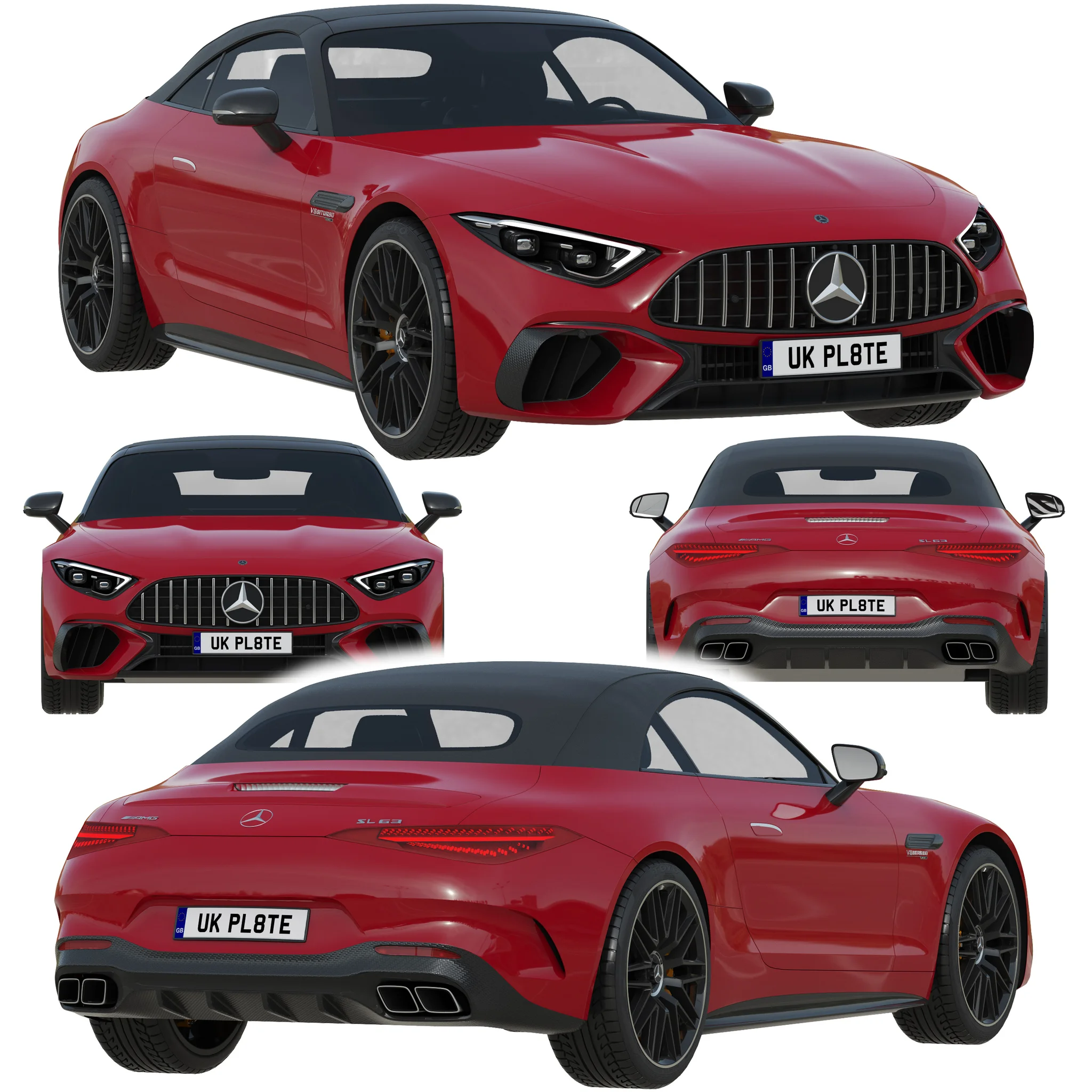 Mercedes Benz SL 63 AMG, 3D model preview 24