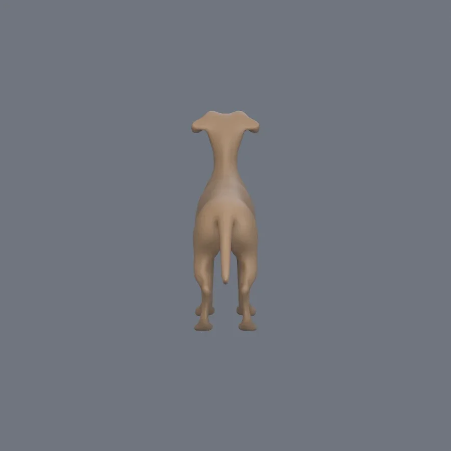 Dog Basemesh 02, 3D model preview 4