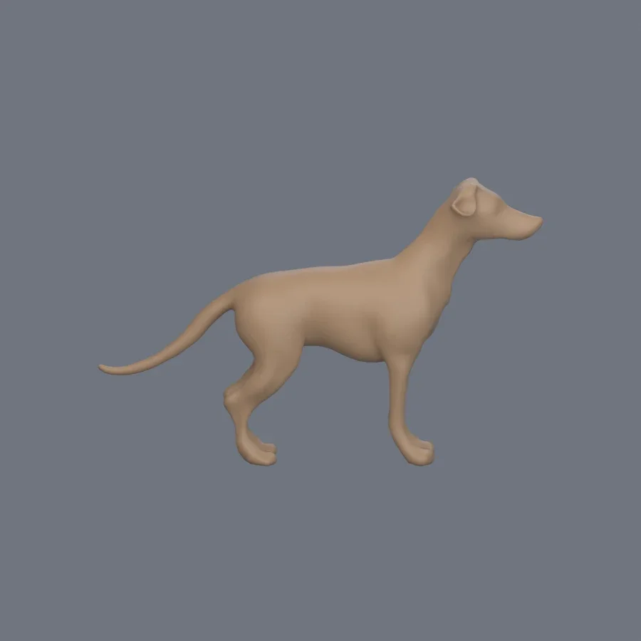 Dog Basemesh 02, 3D model preview 5