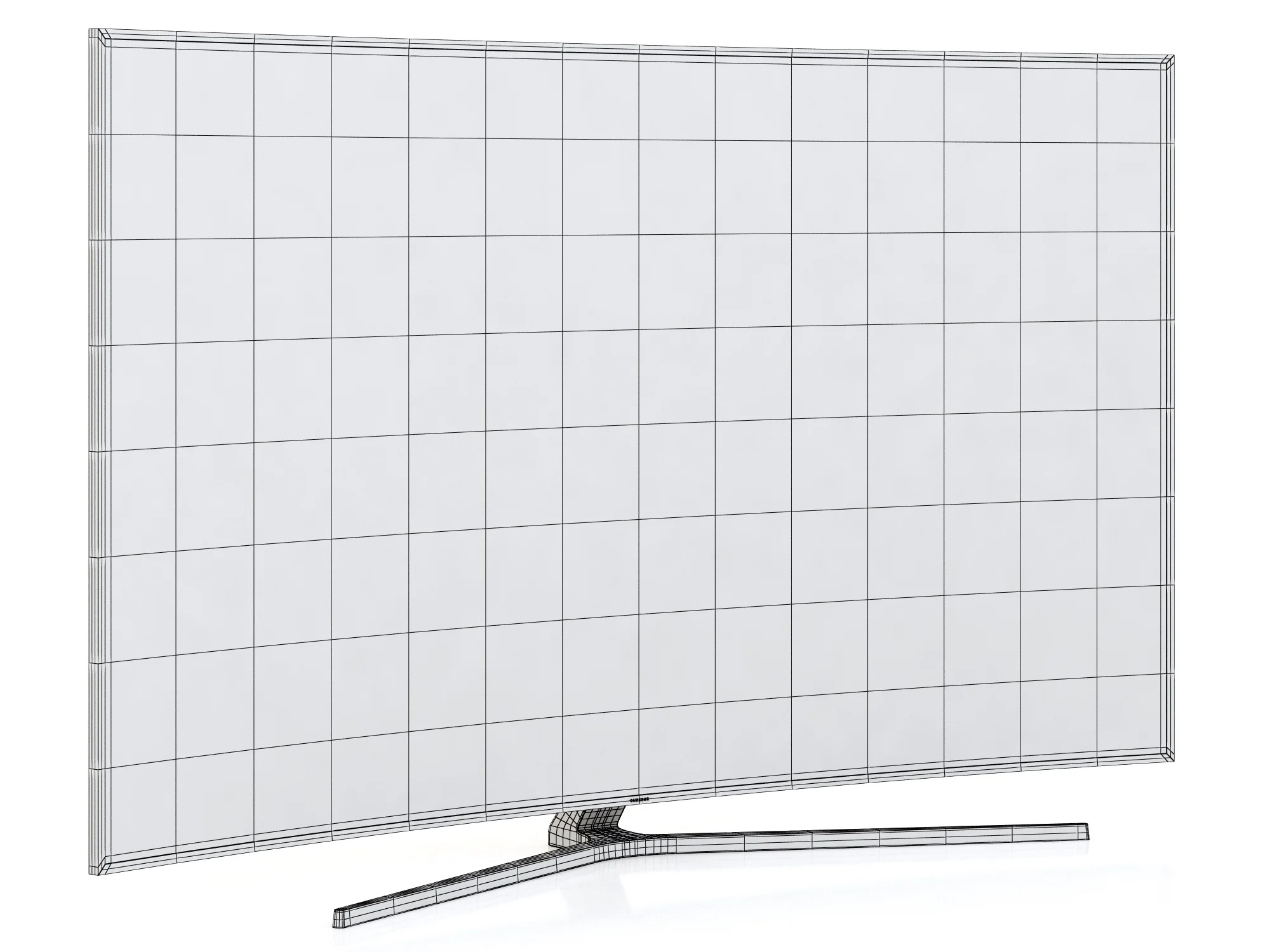 Samsung 88 SUHD 4K Curved Smart TV JS9500 Series 9 — 3D model preview 4
