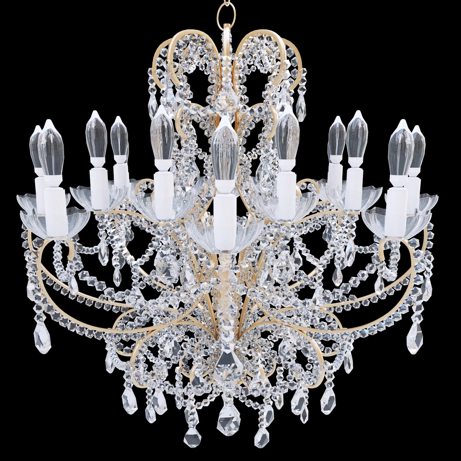 Chandelier Bordeaux Small — 3D model preview 2