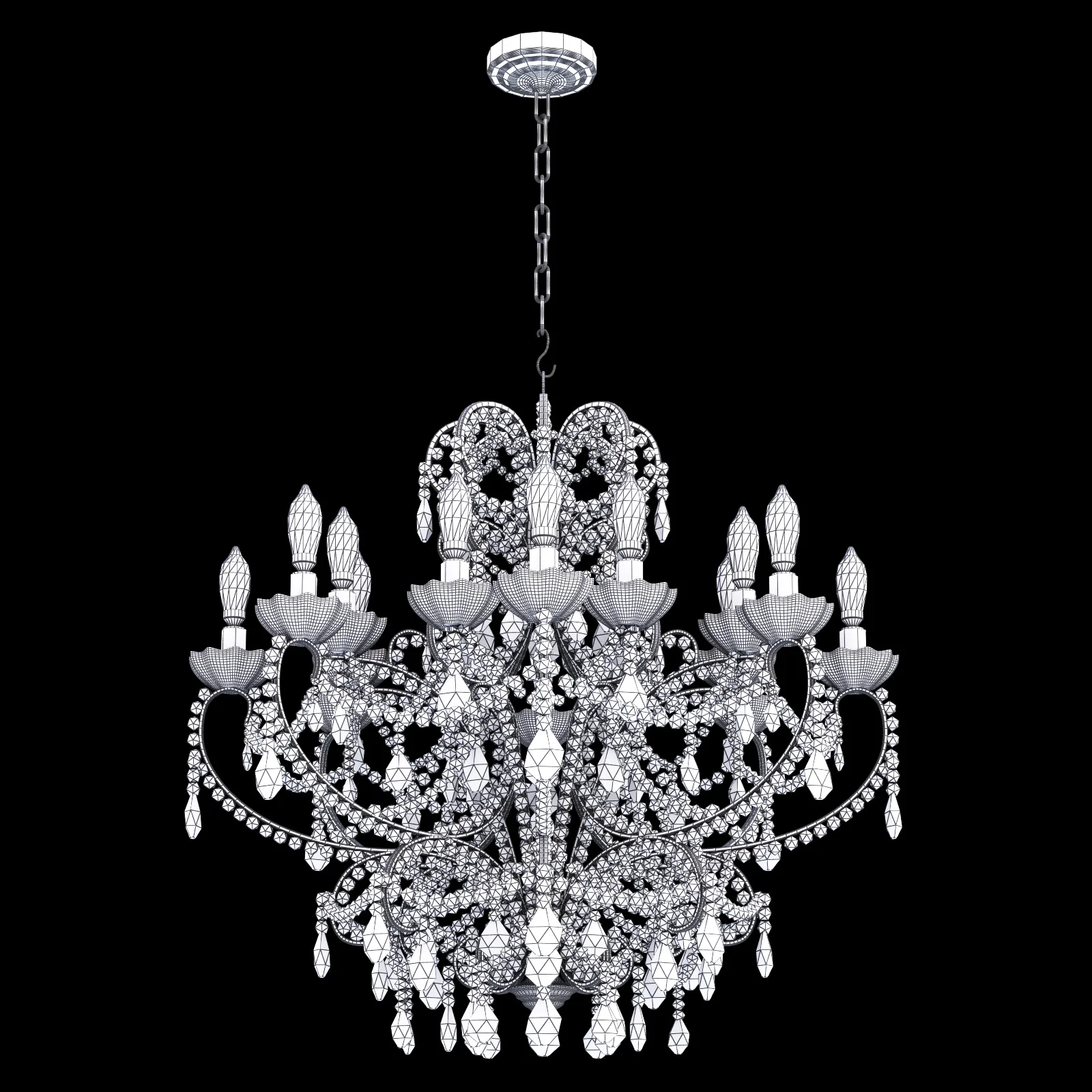 Chandelier Bordeaux Small — 3D model preview 4