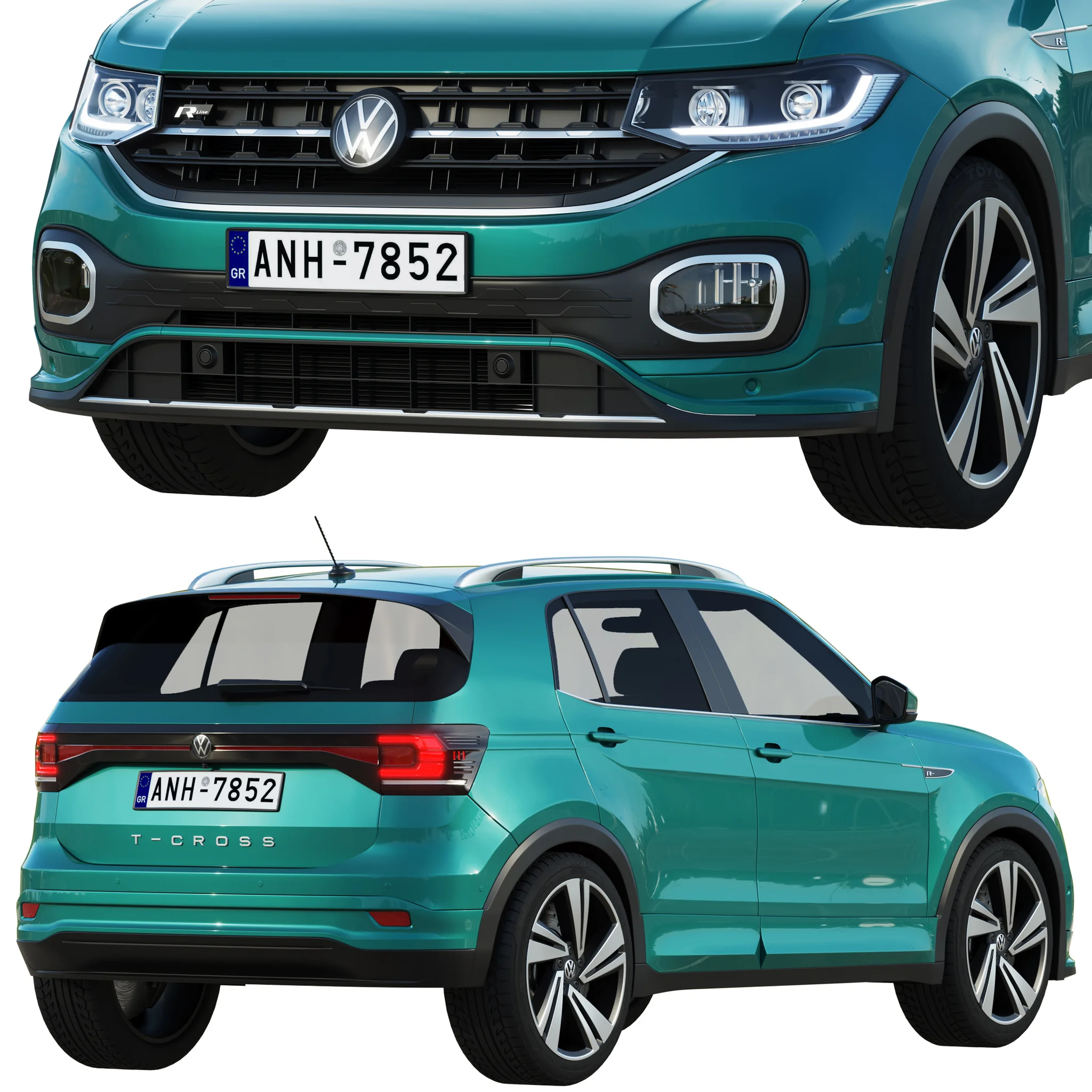 Volkswagen T Cross, 3D model preview 3