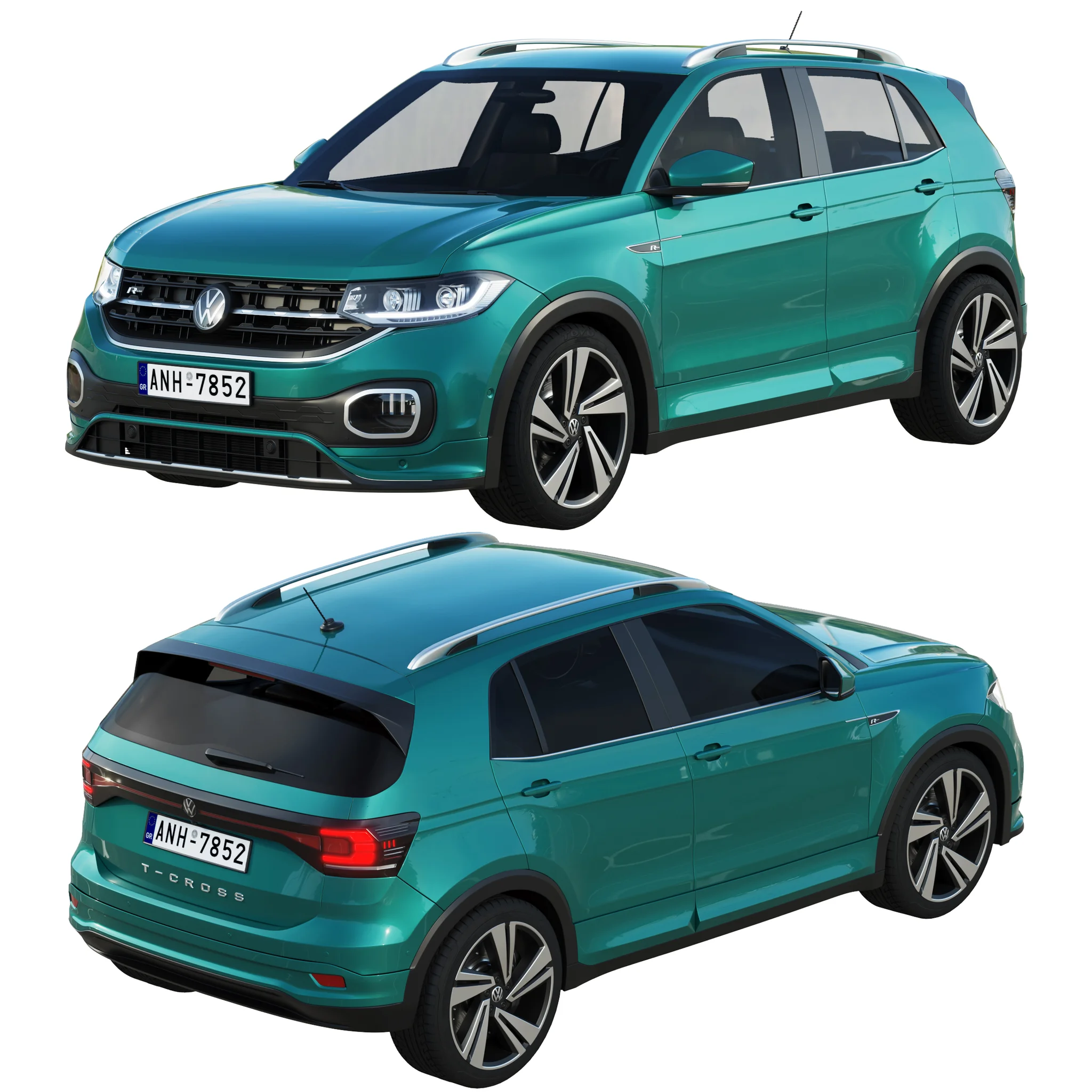 Volkswagen T Cross, 3D model preview 7