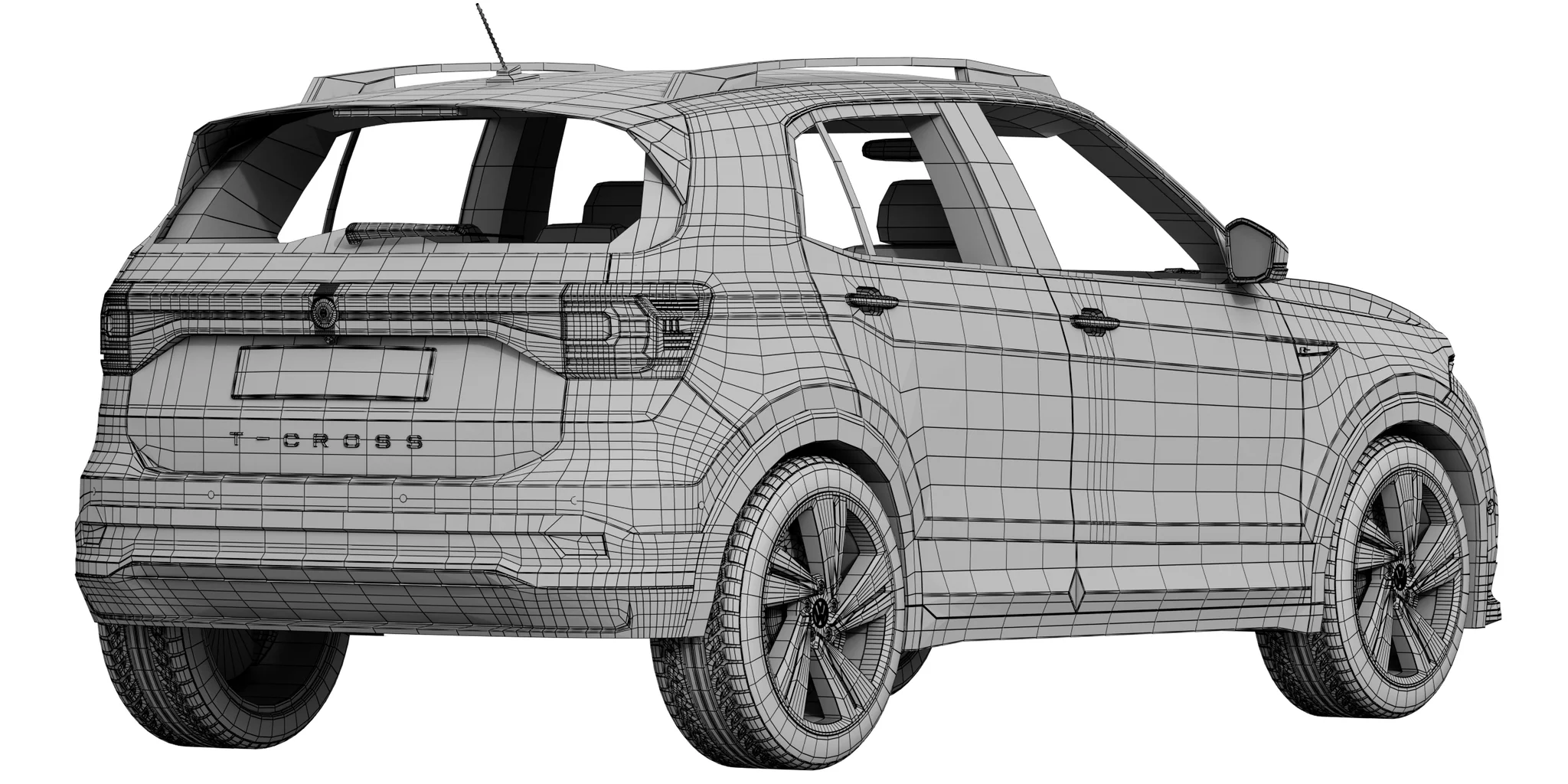 Volkswagen T Cross, 3D model preview 8