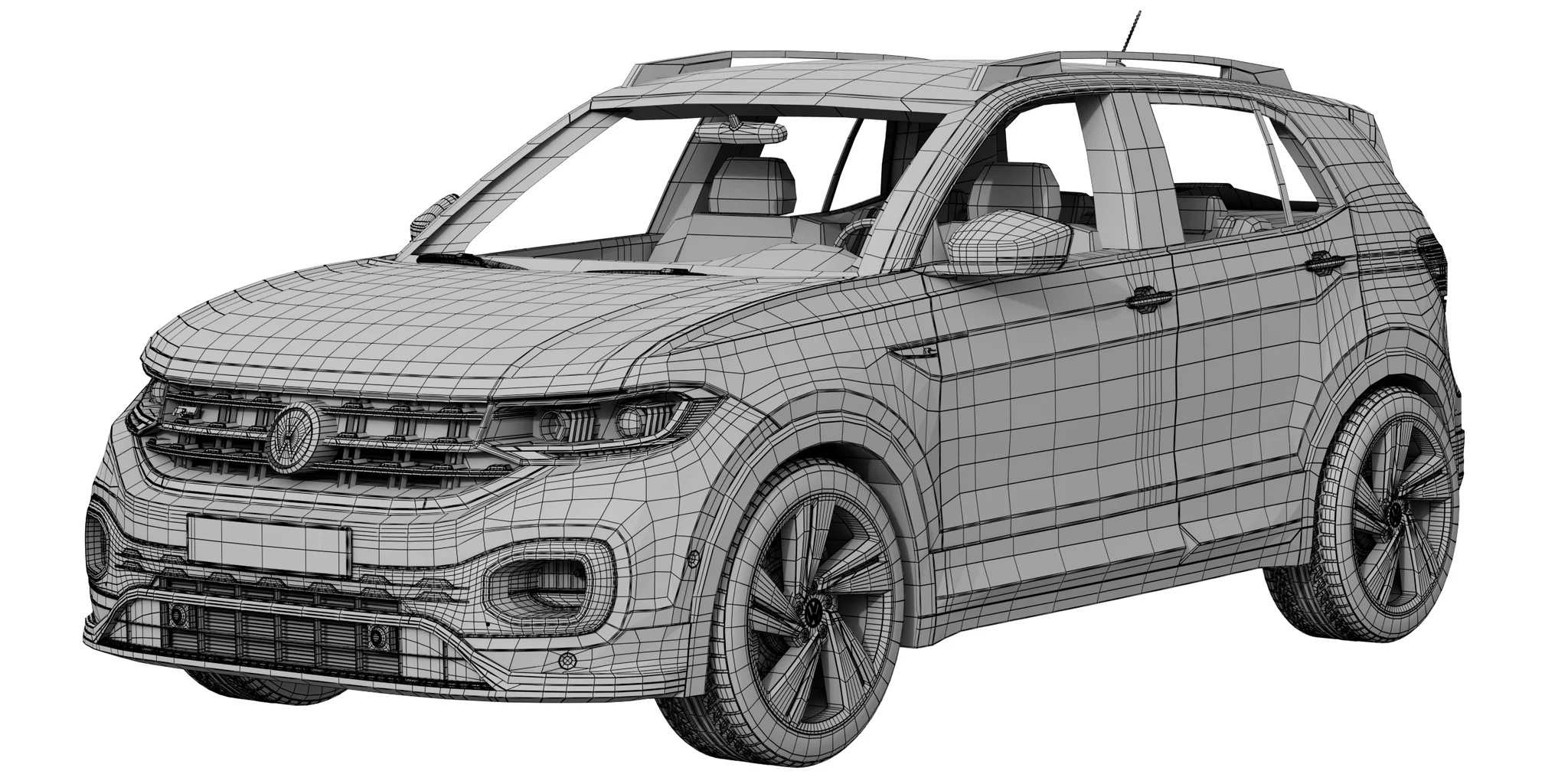 Volkswagen T Cross, 3D model preview 12