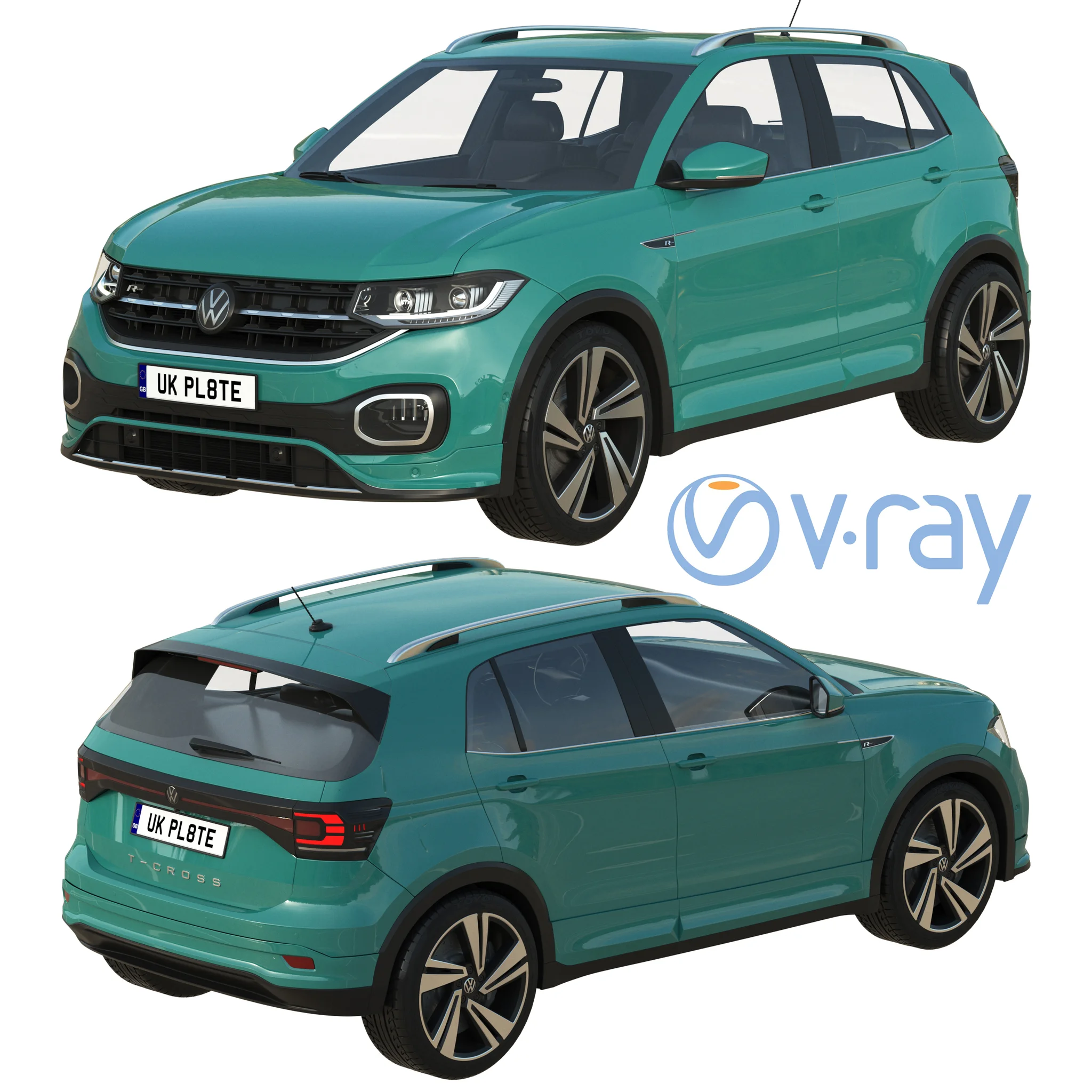 Volkswagen T Cross, 3D model preview 14