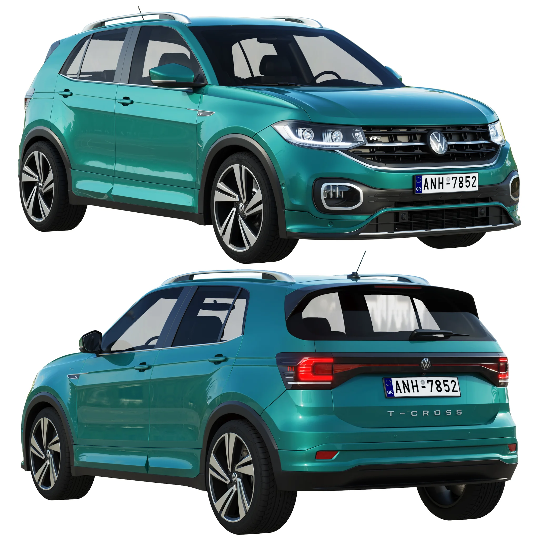 Volkswagen T Cross, 3D model preview 16