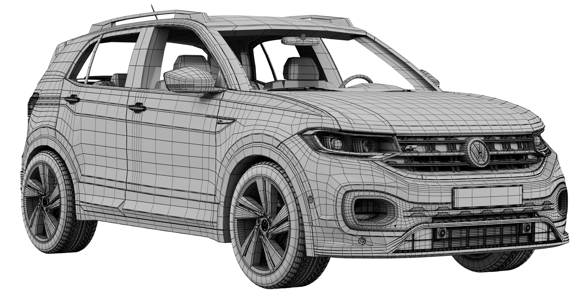 Volkswagen T Cross, 3D model preview 17