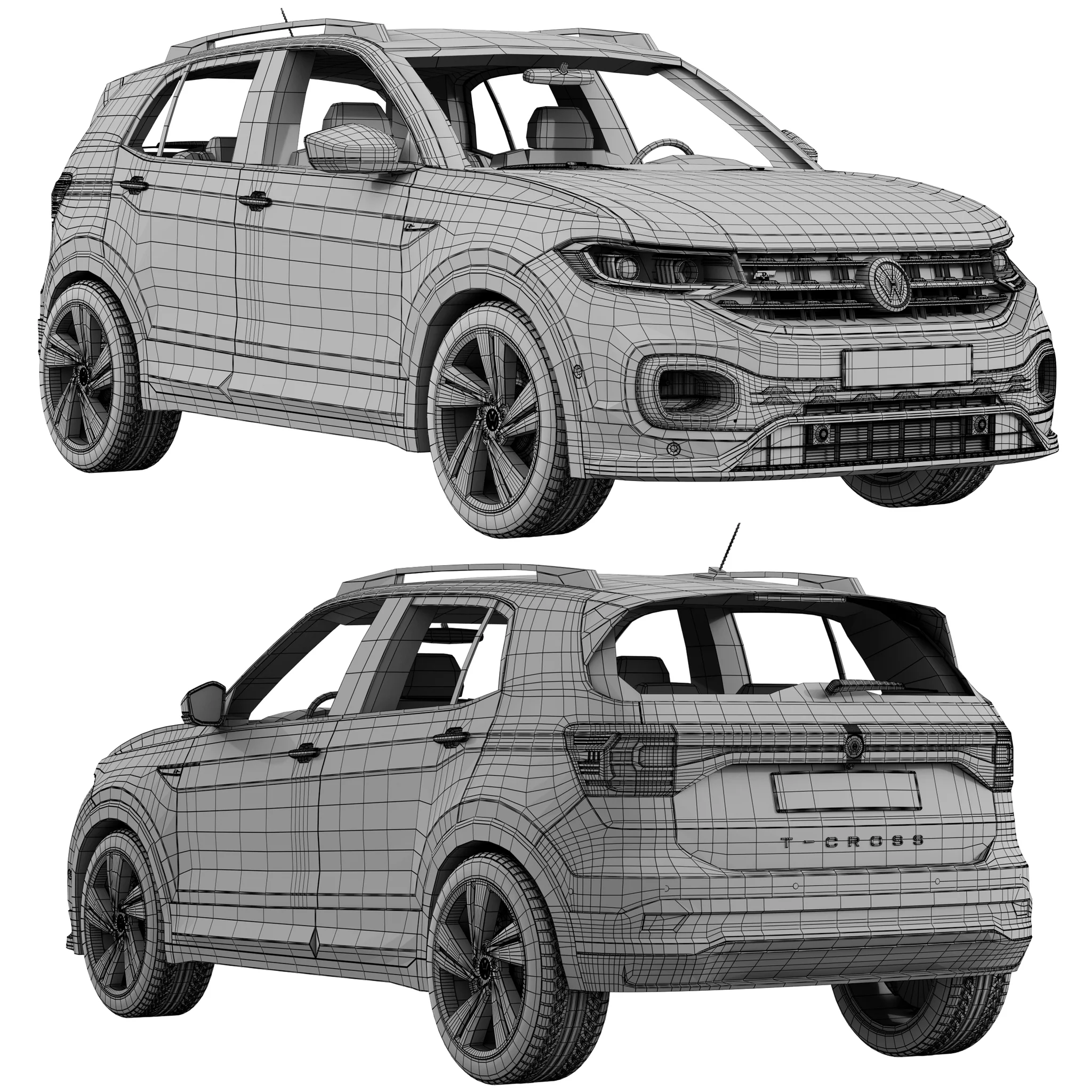 Volkswagen T Cross, 3D model preview 18