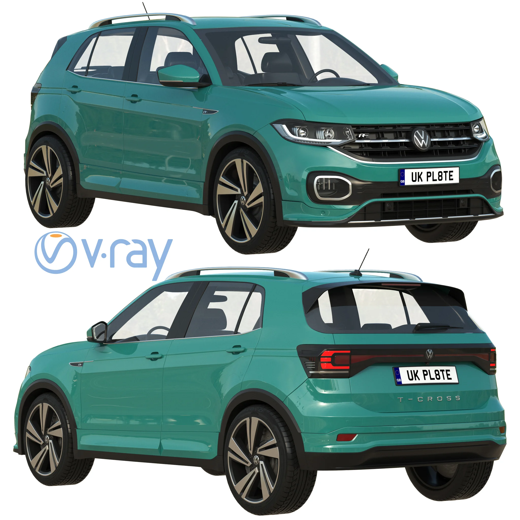Volkswagen T Cross, 3D model preview 20