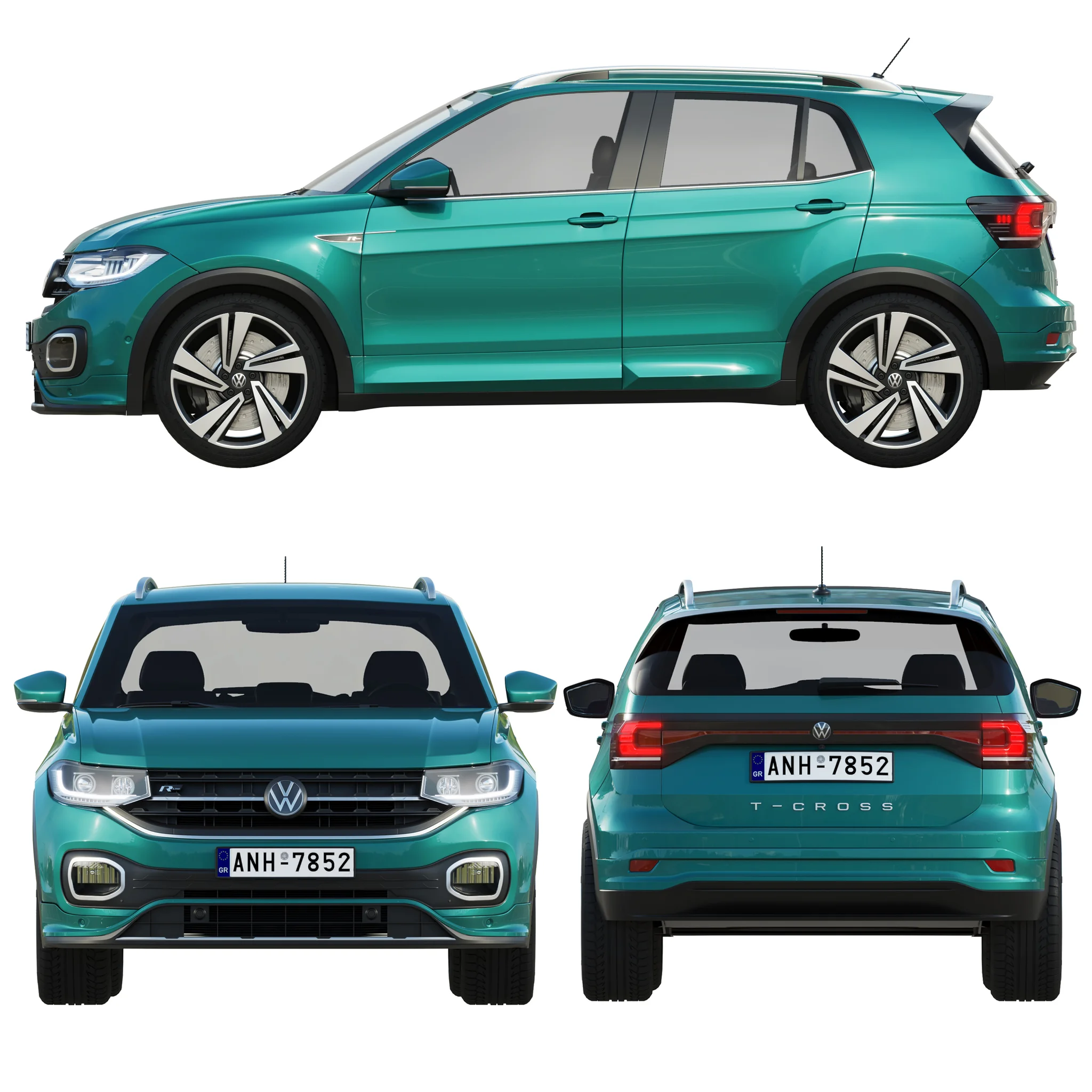 Volkswagen T Cross, 3D model preview 27