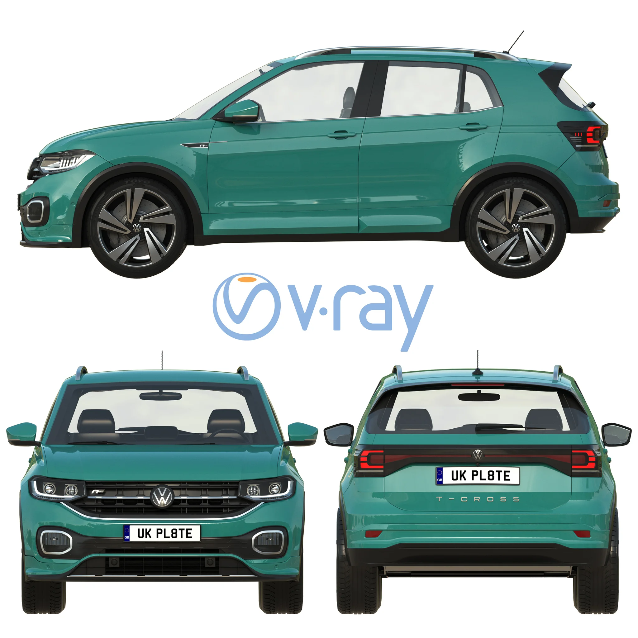 Volkswagen T Cross, 3D model preview 29