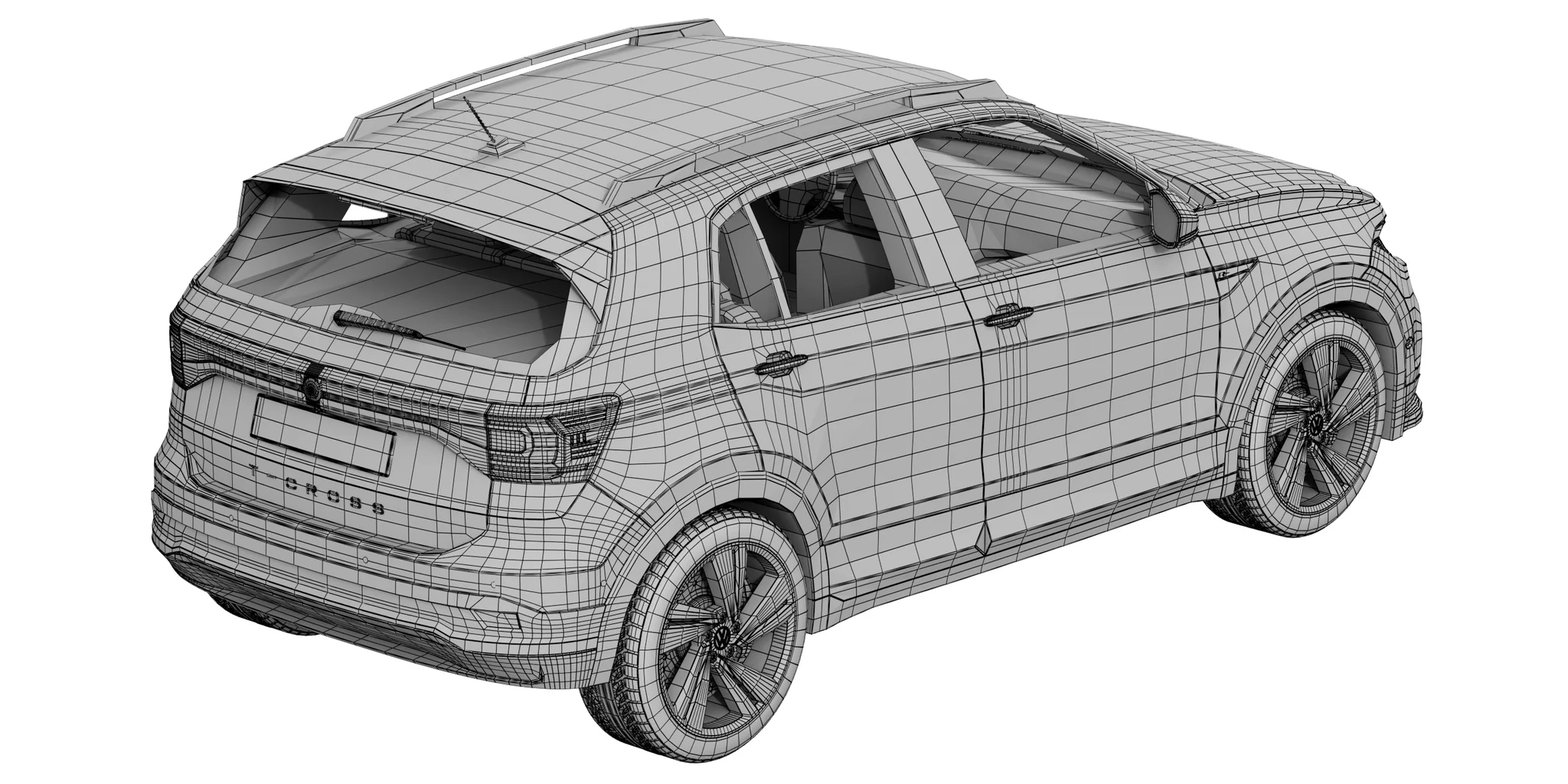 Volkswagen T Cross, 3D model preview 34