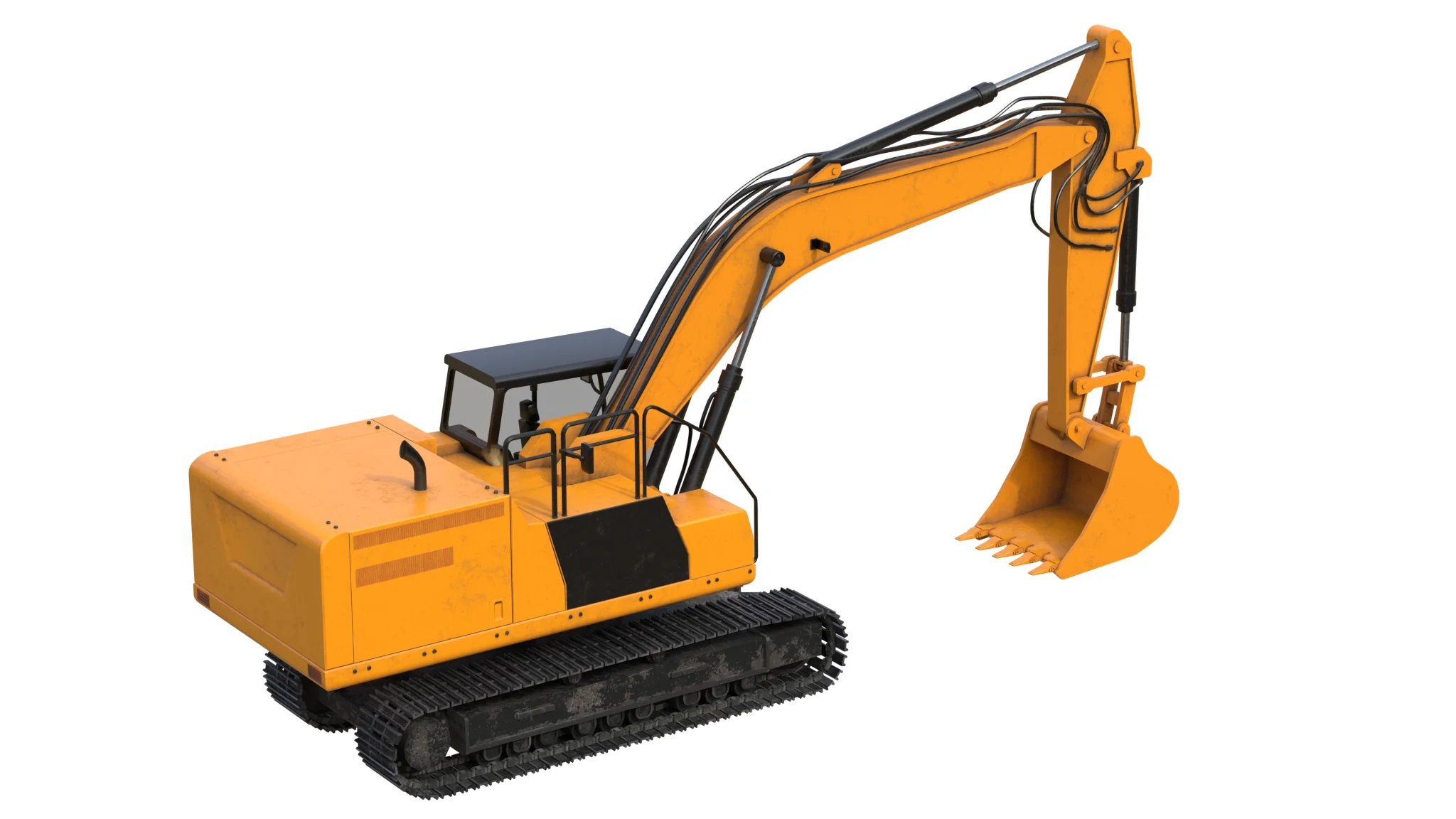 Excavator 336 Industrial Vehicle, 3D model preview 3