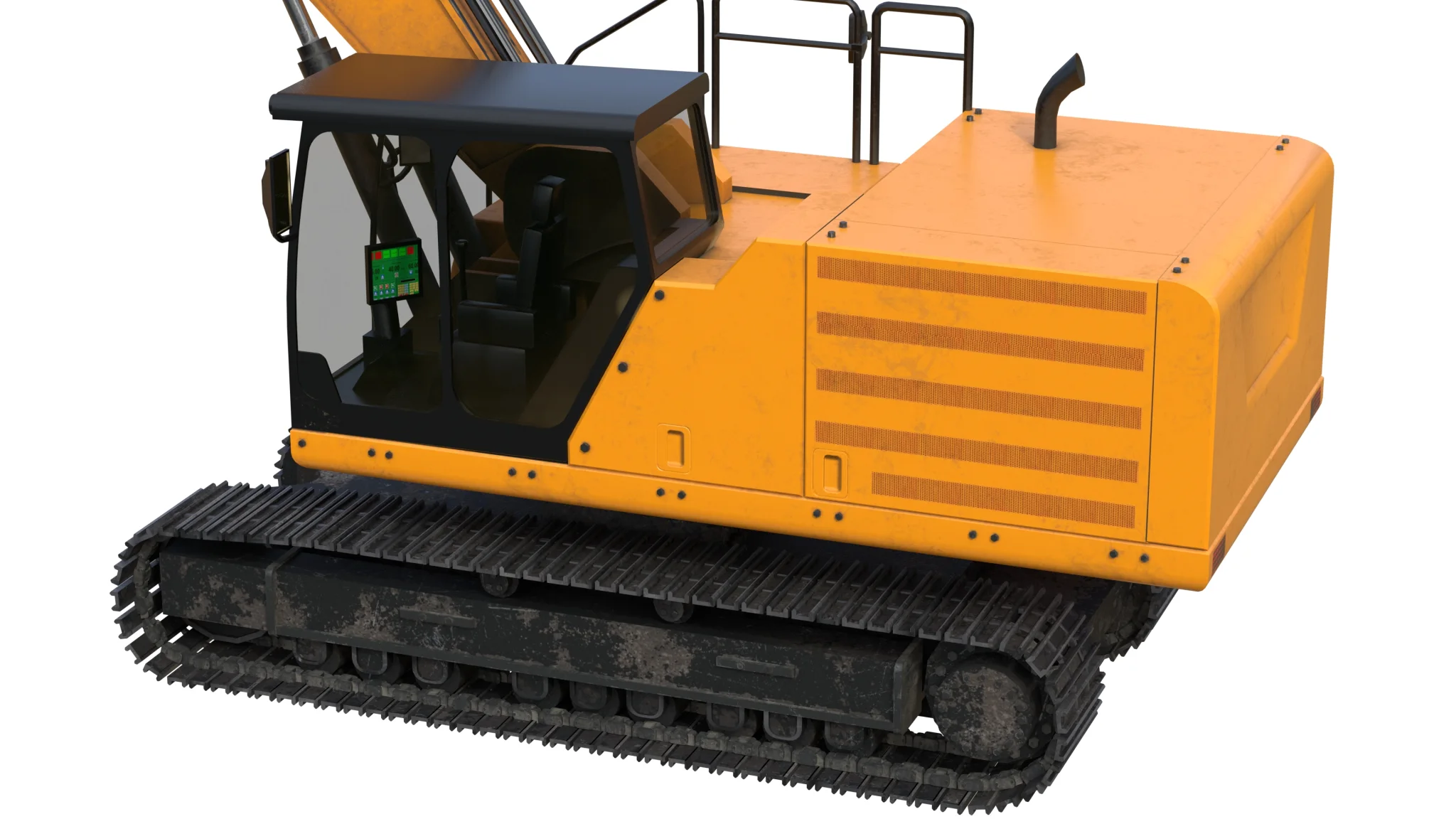 Excavator 336 Industrial Vehicle, 3D model preview 6