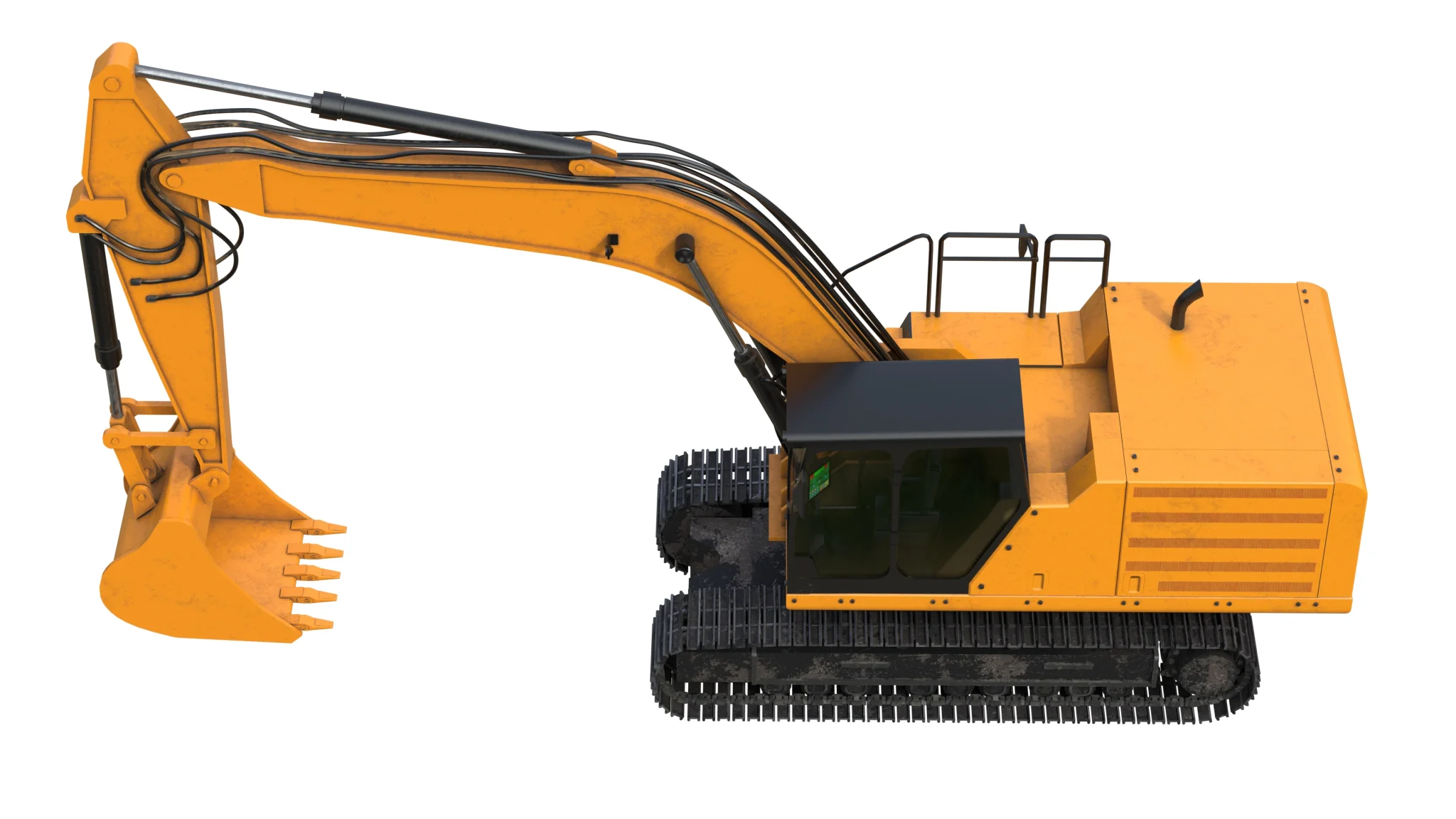 Excavator 336 Industrial Vehicle, 3D model preview 7